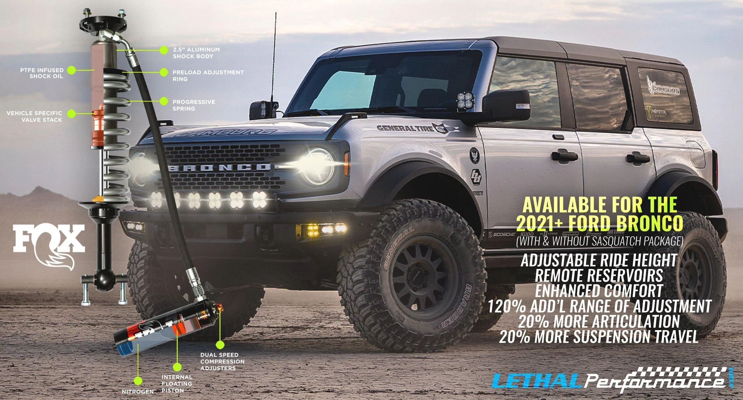 Ford Bronco FOX RACING: AVAILABLE HERE AT LETHAL PERFORMANCE 1638556484442