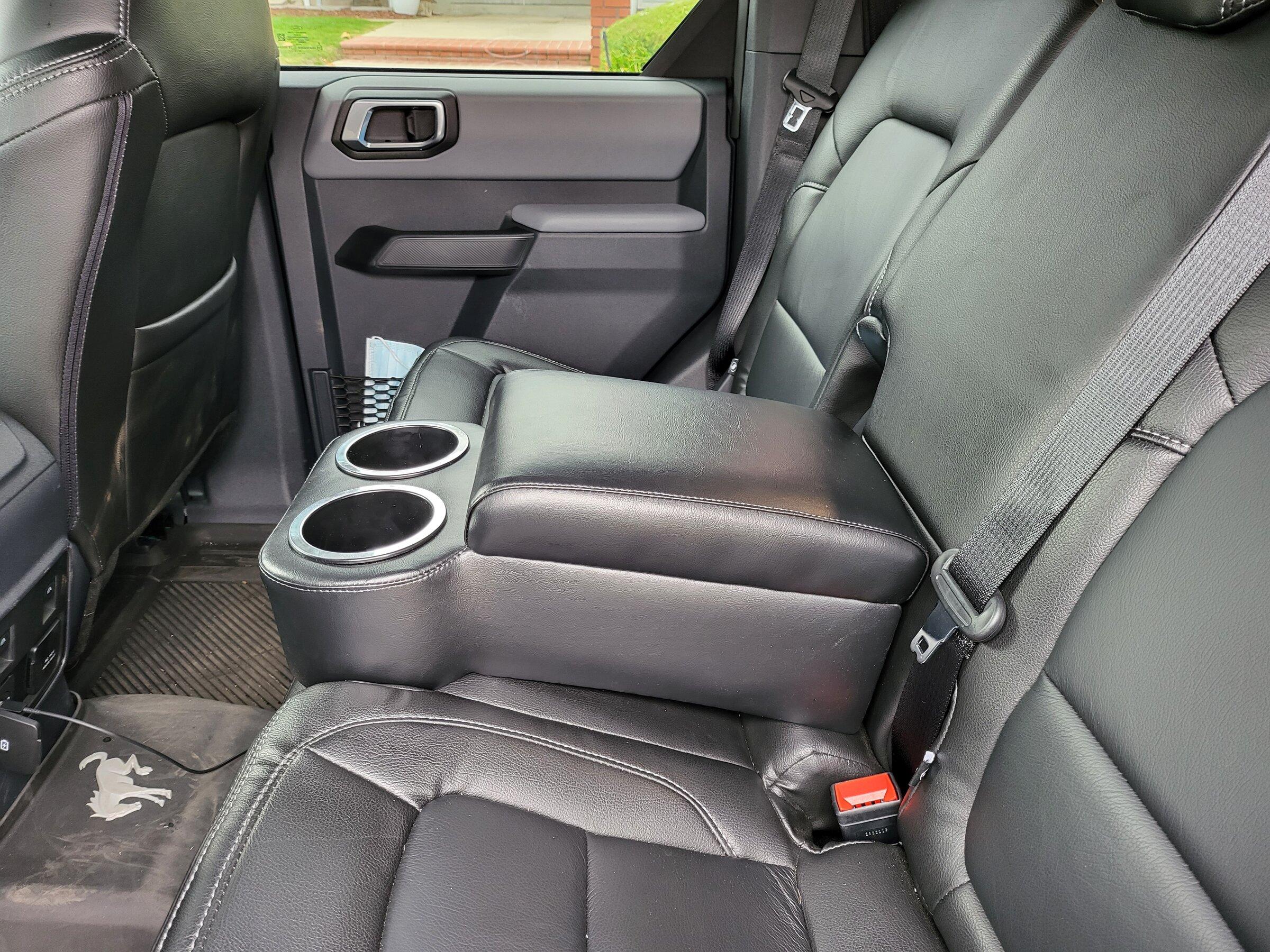 Ford Bronco Rear cupholder armrest option that works (from a Mustang!) 20211204_095858