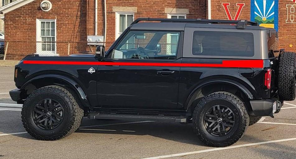 Ford Bronco request - red stripes on black 2 door black red strip v2