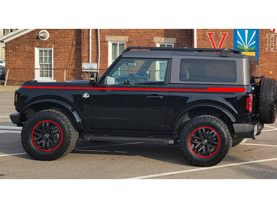 Ford Bronco request - red stripes on black 2 door black red strip v4