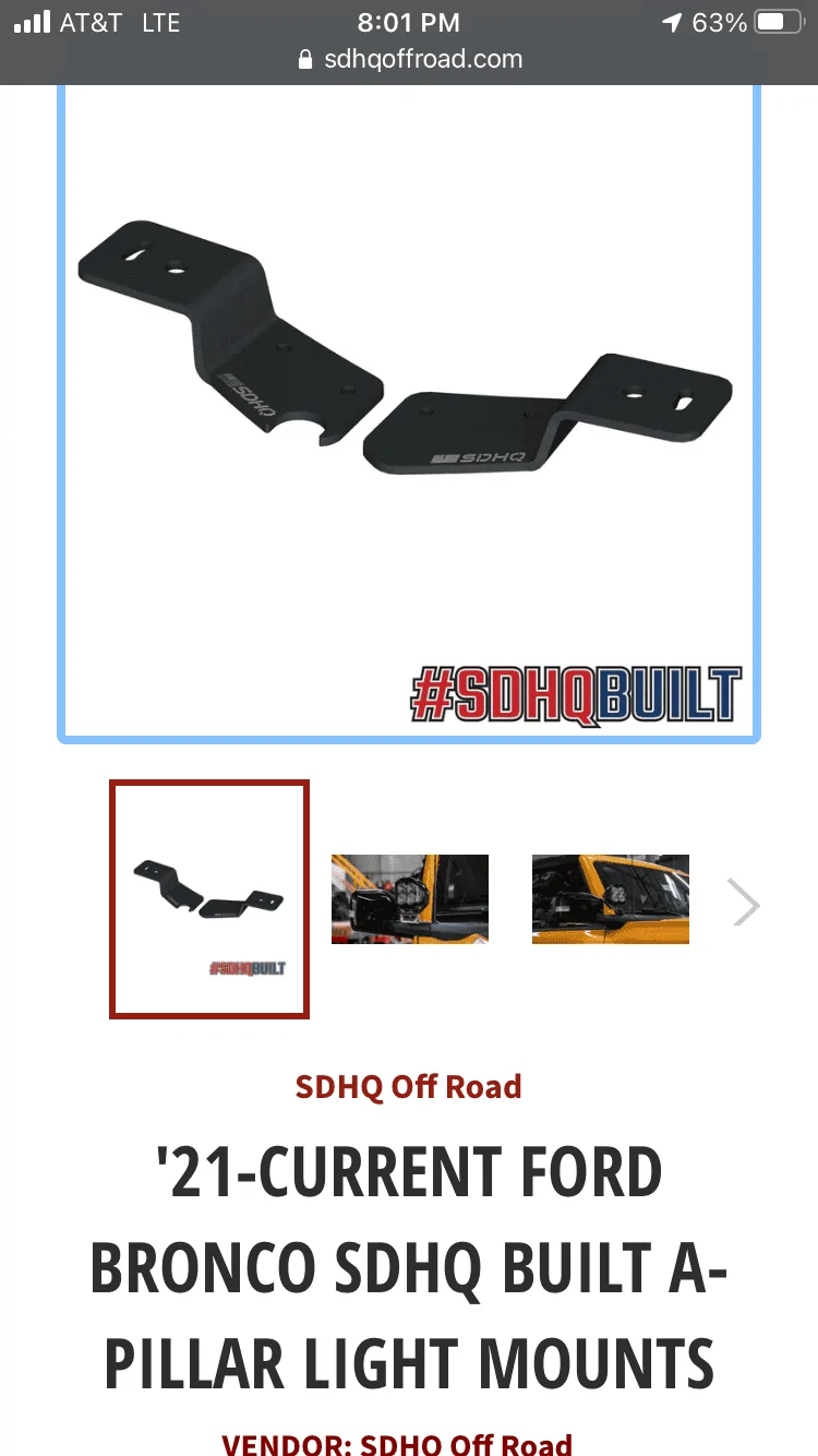 Ford Bronco KC Flexera 4 A pillar mounting question 2CD78247-5C39-4103-9C00-EAB202067B6F