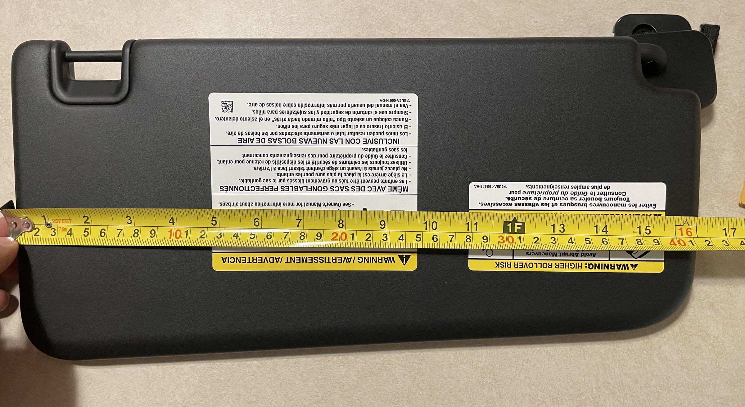 Ford Bronco Sun Visor too long hits rearview mirror F3057A8D-09CD-4521-BCA0-B392175A1281