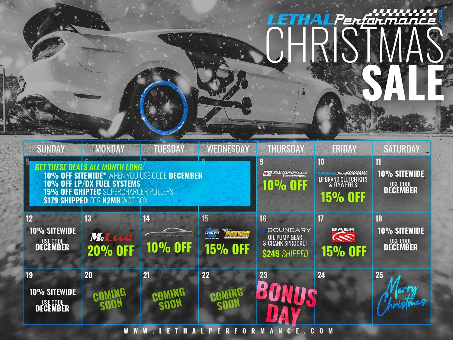 Ford Bronco CHRISTMAS SALE IS LIVE - LETHAL PERFORMANCE calendar_wcomingsoon-jpg