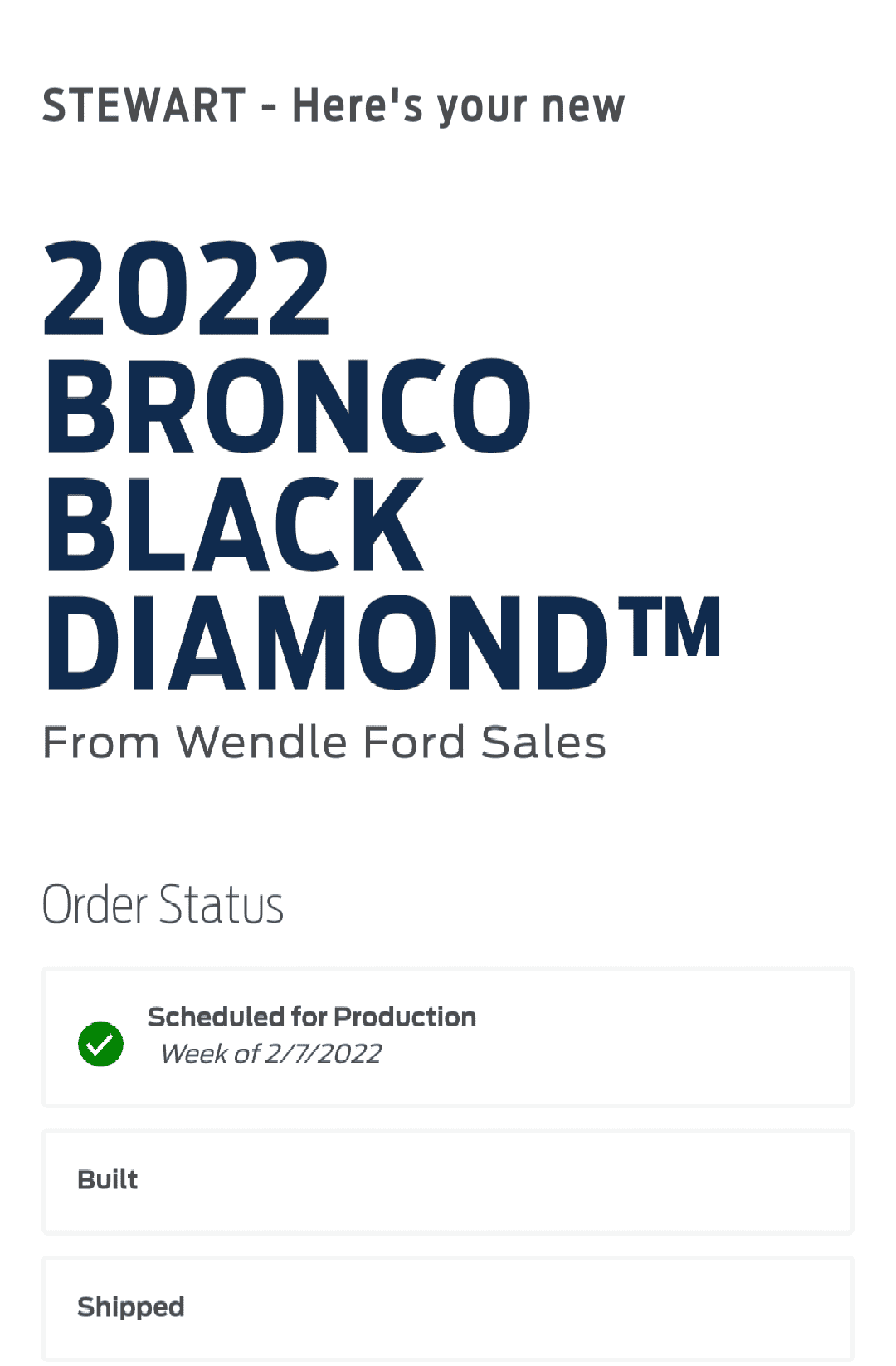 Ford Bronco Production Scheduling Hitting Trackers (12/9) Screenshot_20211209-092051_1