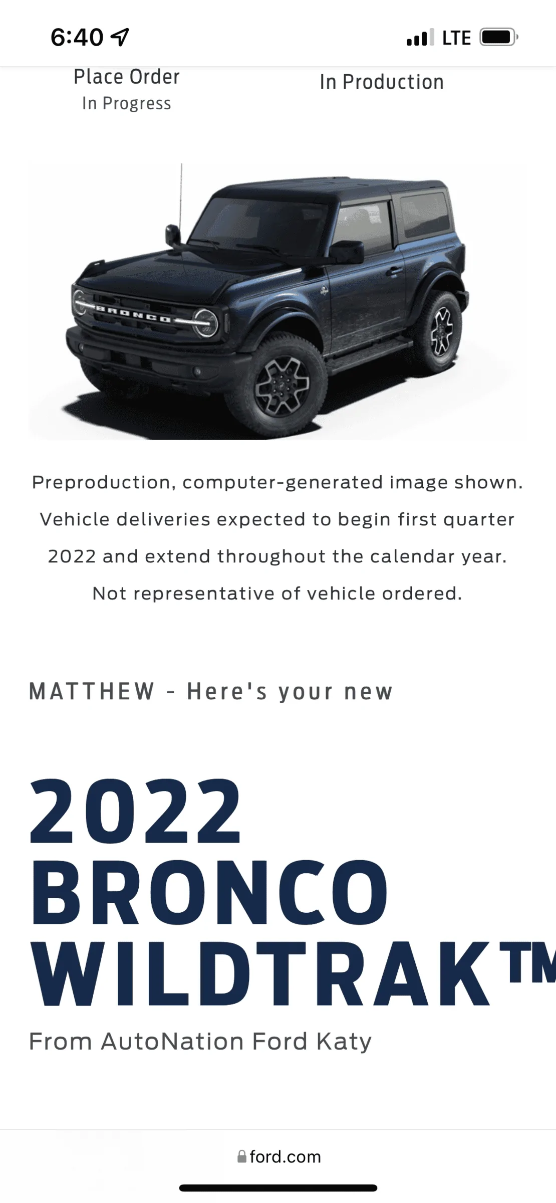 Ford Bronco Production Scheduling Hitting Trackers (12/9) 24C2F386-0040-4165-A344-62FAAA9B85B6