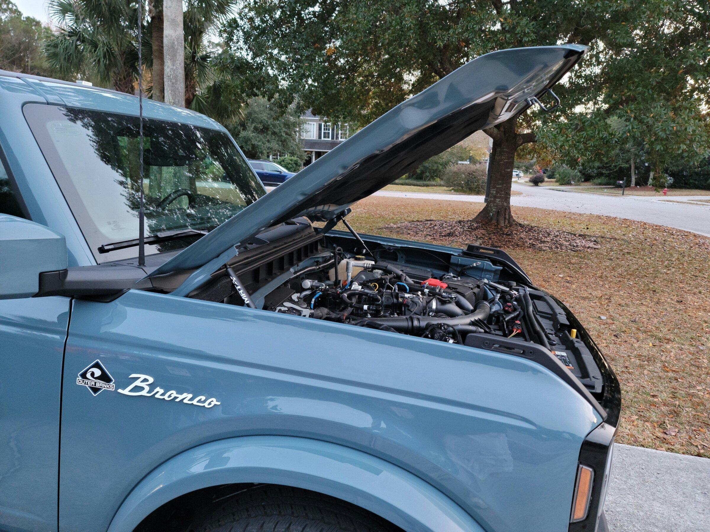 Ford Bronco Install MRT Hood Strut 20211209_170529