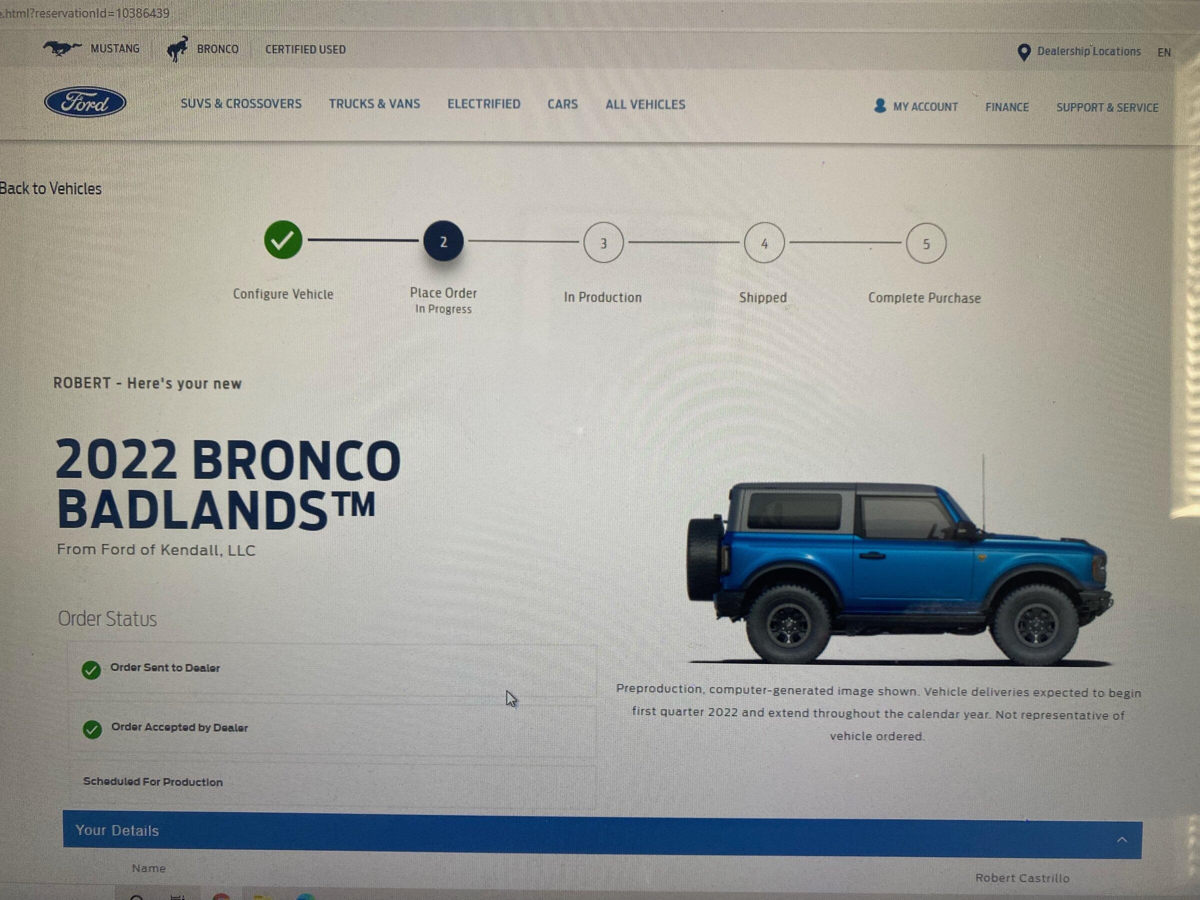 Ford Bronco [SCHEDULING NOW 12/16] ⏱ 2022 Bronco Scheduling Next Week (12/13) For Build Weeks 2/14 and 2/21 Bronco