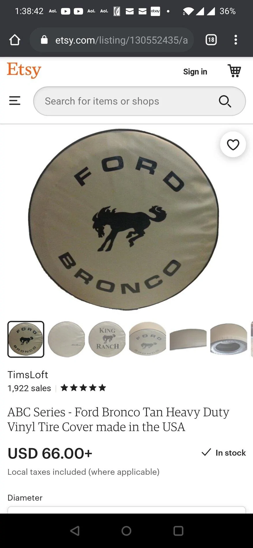Ford Bronco Spare tire covers Screenshot_20200808-133842