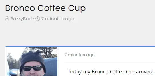 Ford Bronco Bronco Coffee Cup 1597069797943