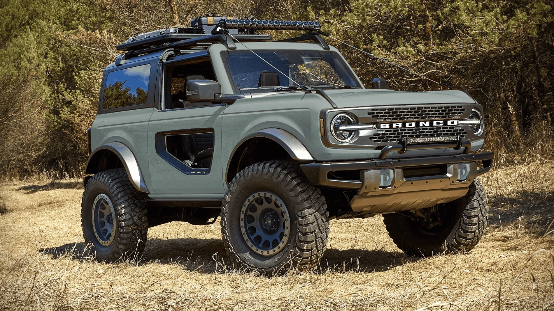 Ford Bronco Different Trims with 33s and Sasquatch Renderings badsquatch_area51_acc_cactus_gray