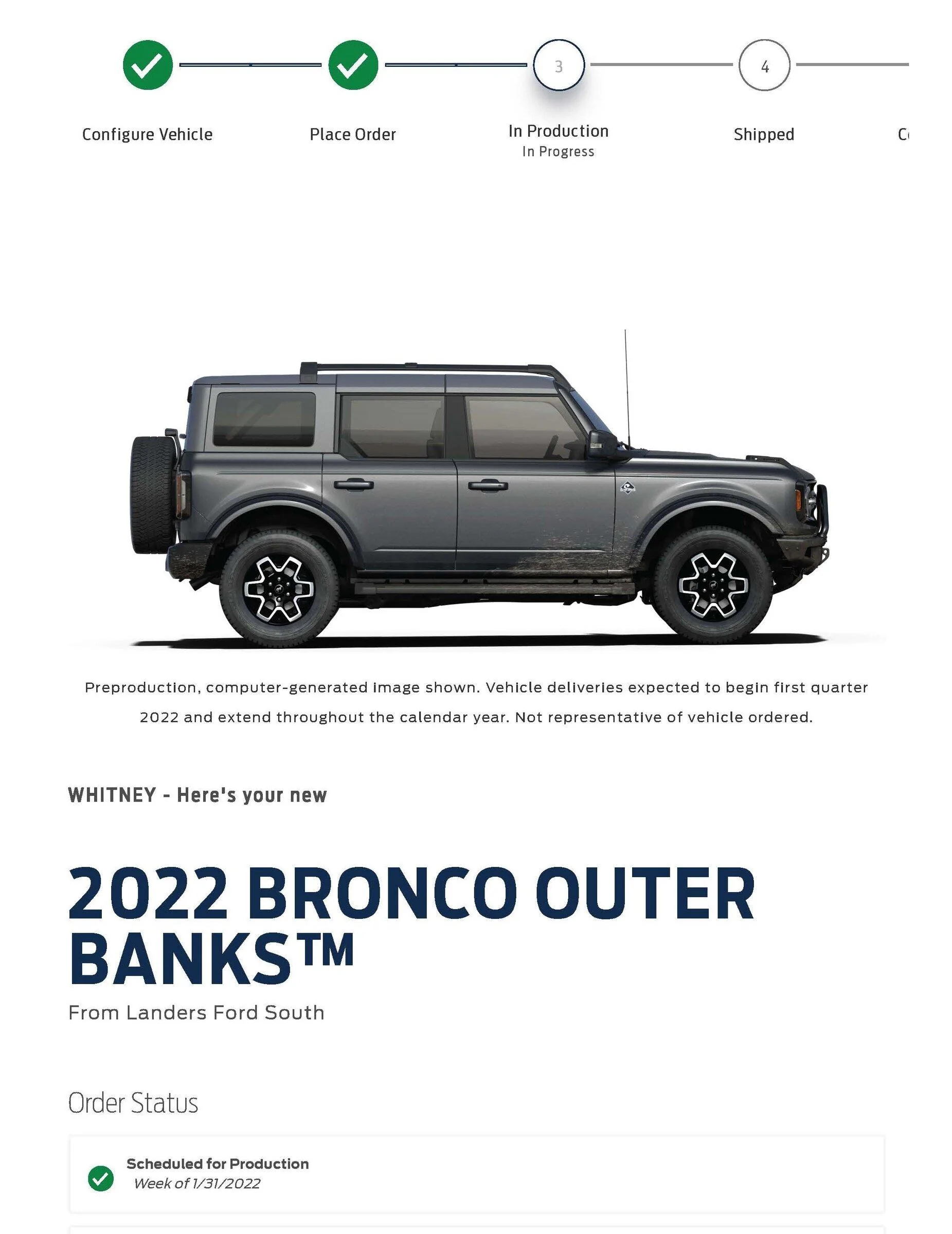 Ford Bronco Production Scheduling Hitting Trackers (12/9) BroncoSchedule_Page_1