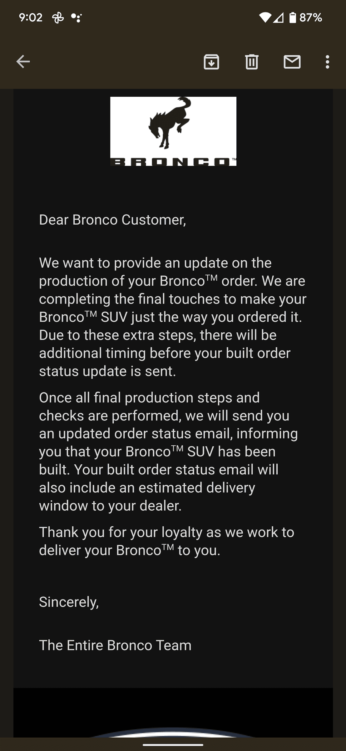 Ford Bronco *** DIRT MOUNTAIN Broncos - Built, Shipped, Delivered Tracker*** Screenshot_20211214-090232