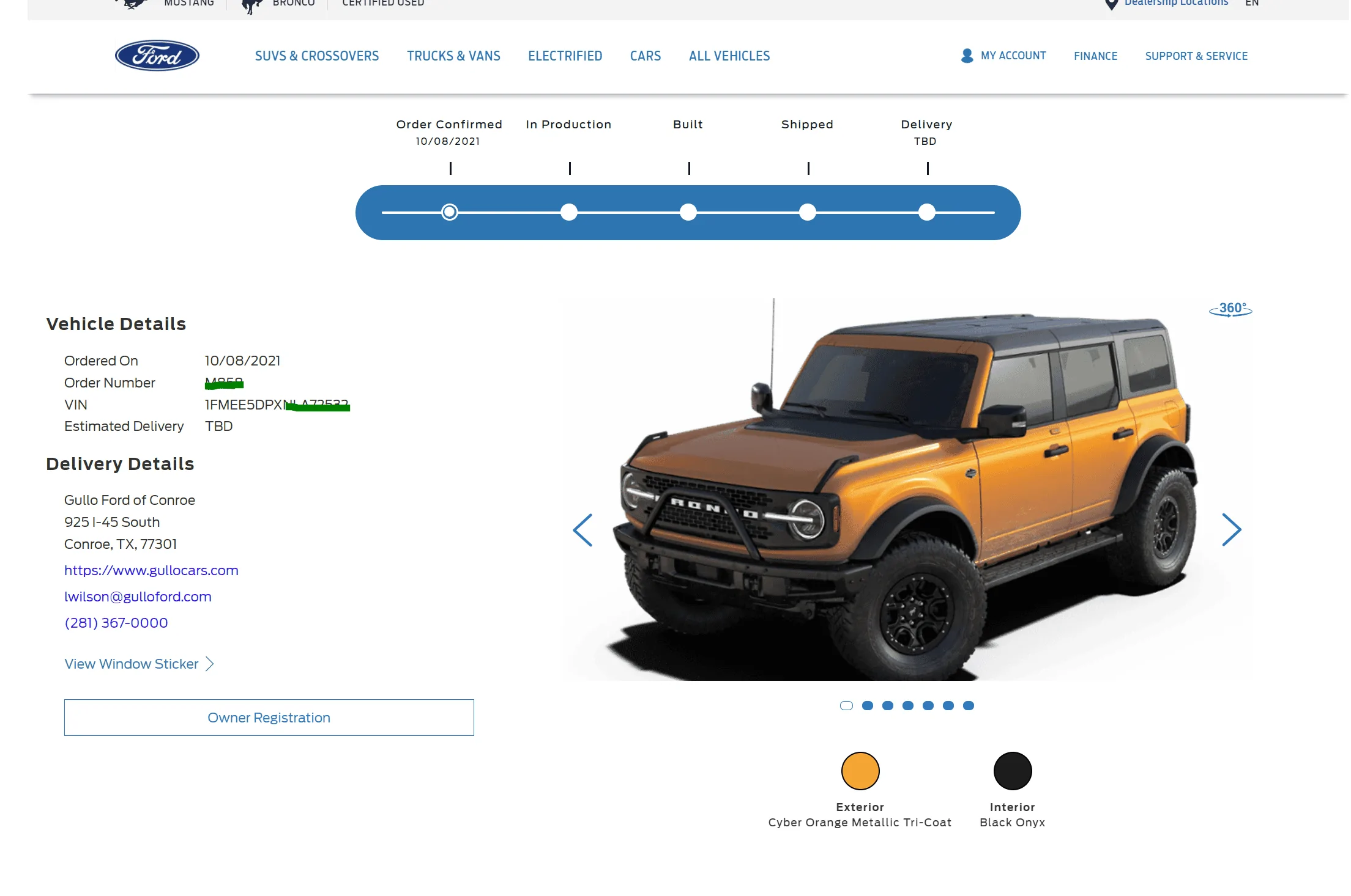 Ford Bronco 🛠 1/3/22 Build Week Group 1639655161746
