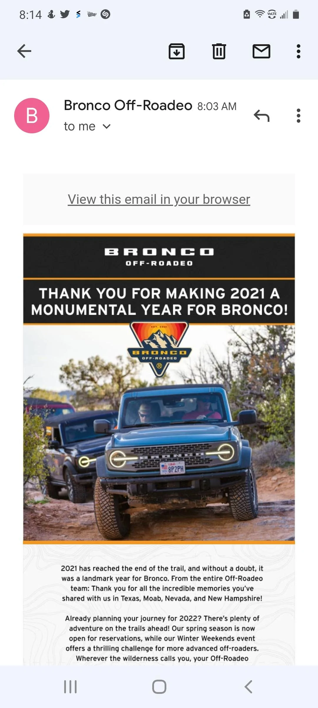 Ford Bronco Welp order not getting picked up today!! Screenshot_20211216-081454_Gmail