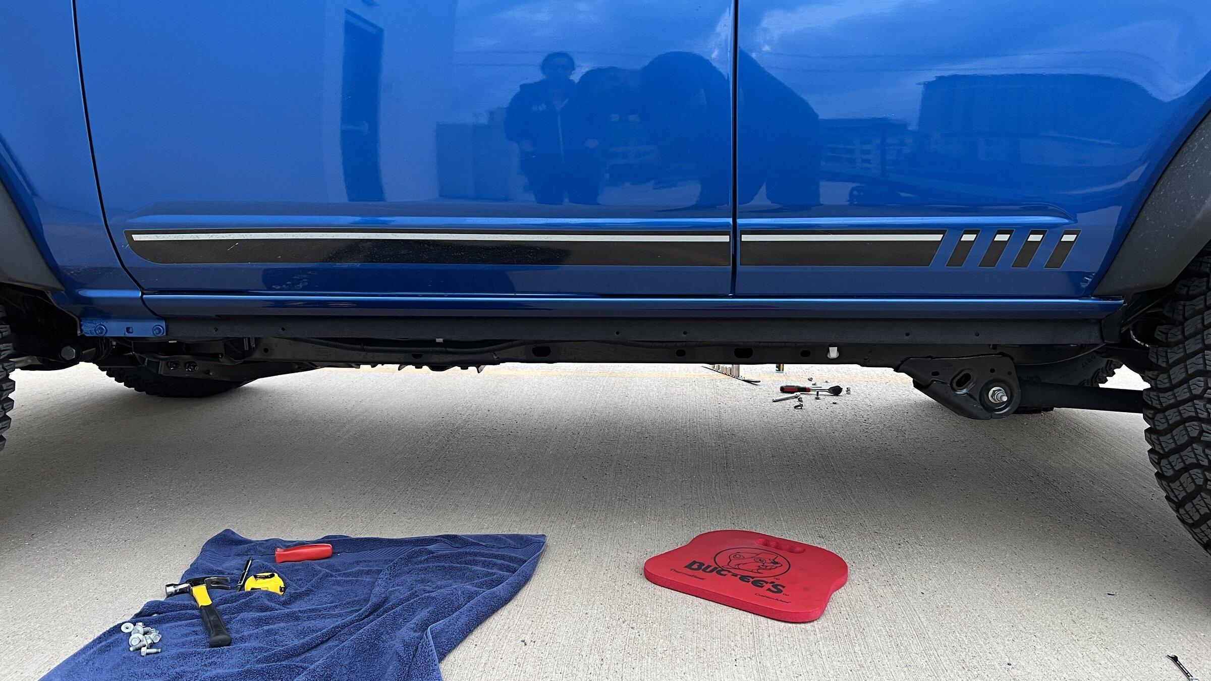 Ford Bronco Step bar with rock rails After XPEL