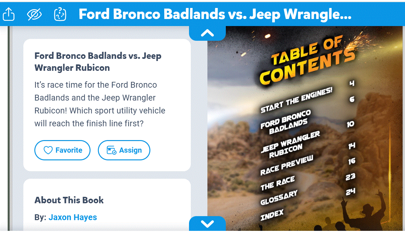 Ford Bronco Bronco vs. Wrangler on Epic Books Bronco 2.GIF