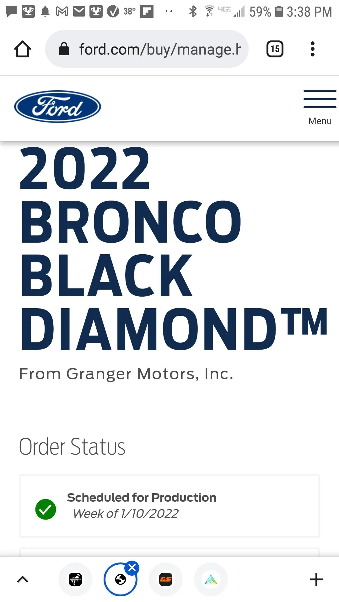 Ford Bronco 🛠 1/10/22 Build Week Group Screenshot_20211216-153812_Chrom