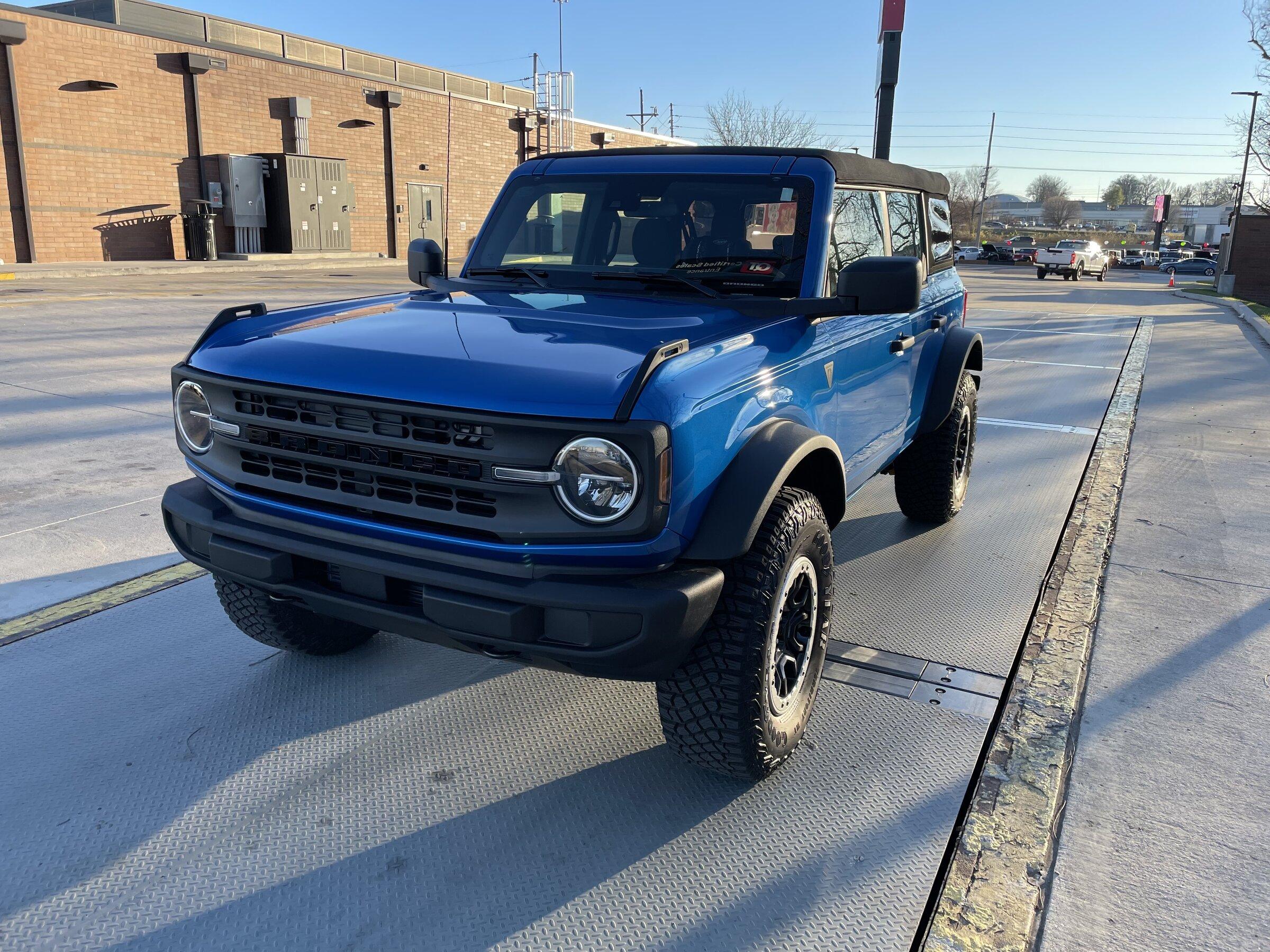 Ford Bronco Payload and actual real world weight (scale weighed) of Bronco Base, 4 door, Sasquatch, 2.7 8AA101F5-8EF7-4359-8B38-A4719D138D02
