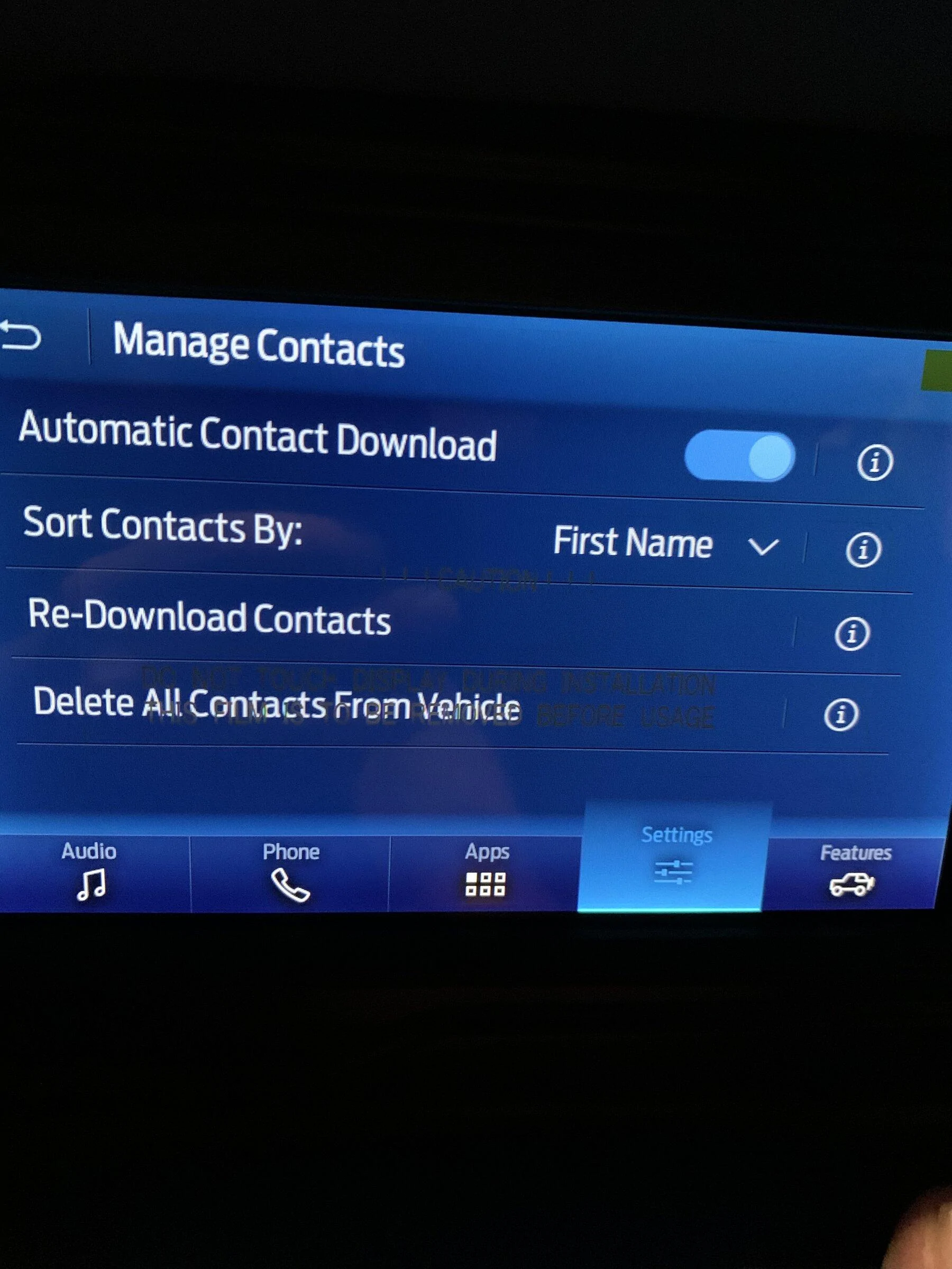 Ford Bronco Bronco Phone Calls Issue 10A7B5FD-F463-42B6-AC17-FF3D5AF79888