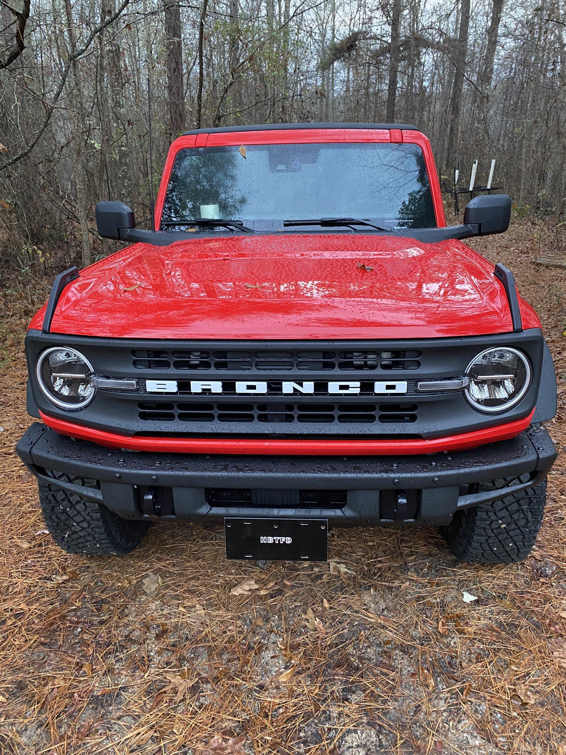 Ford Bronco Sold out.  Finally a Front License Plate bracket solution - order yours today 36E08928-796F-4FA9-B466-5A7FB4E55EFB