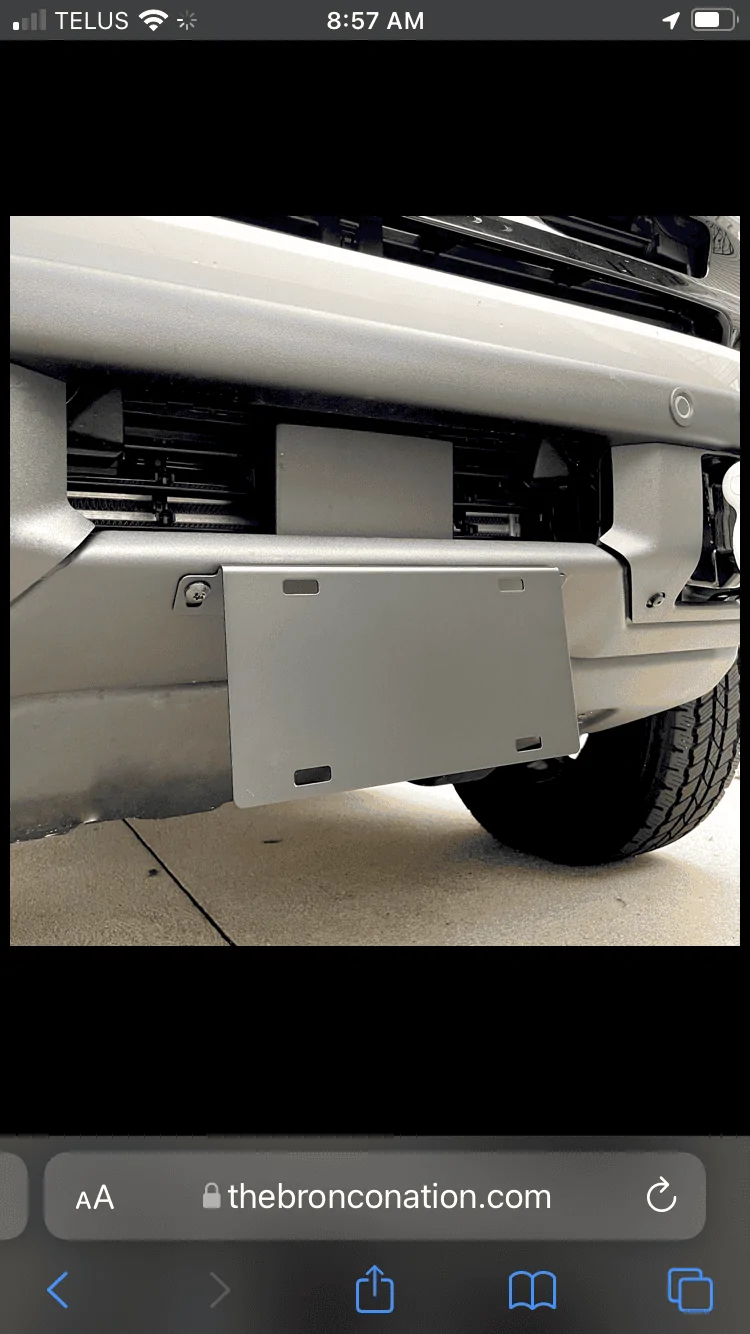 Ford Bronco Licence plate relocation kit 5927CDE9-0BE1-4117-AA02-04368855E15B