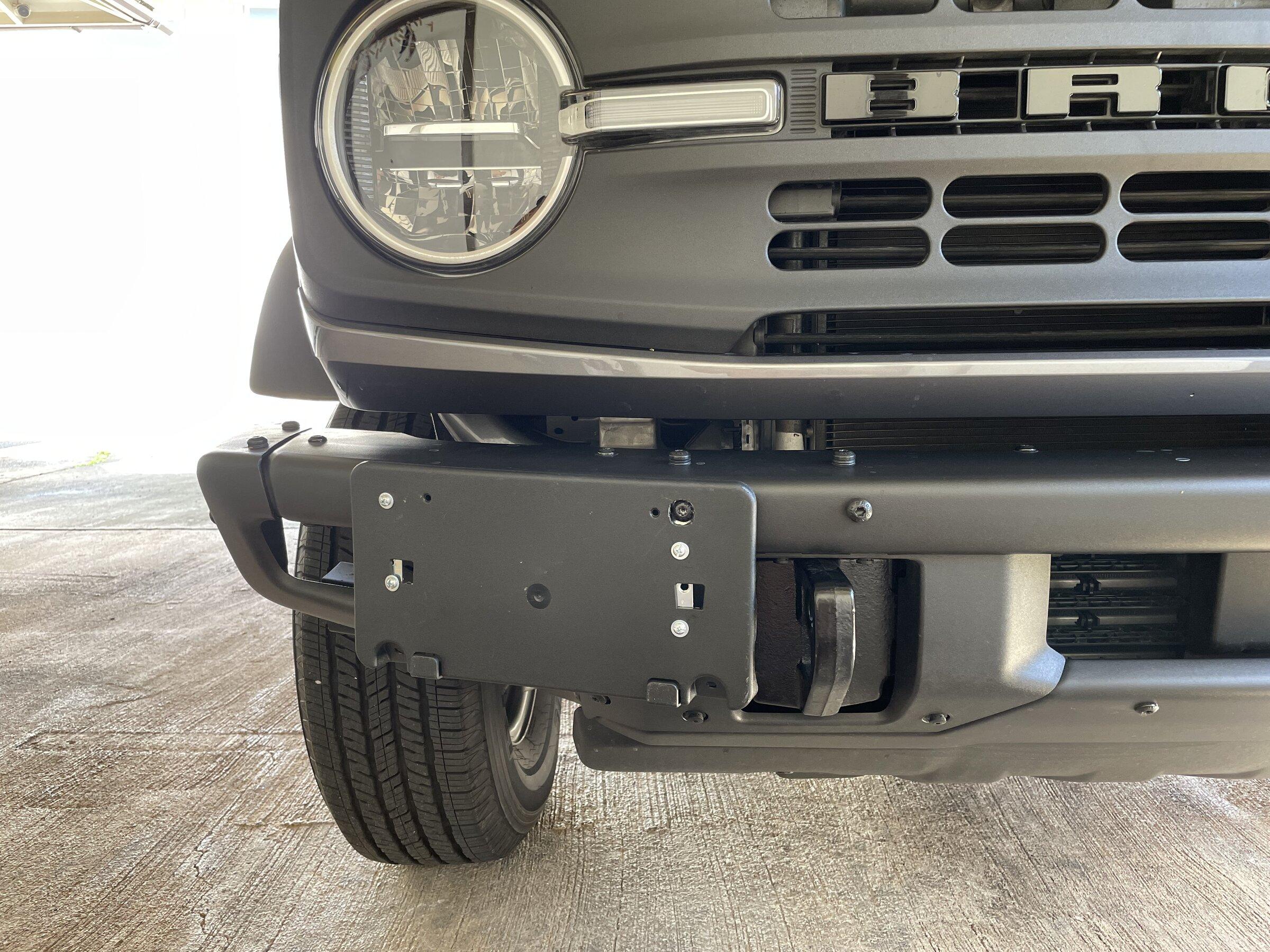 Ford Bronco License plate relocation DIY 3069EF21-176F-4770-859E-281AD1711256