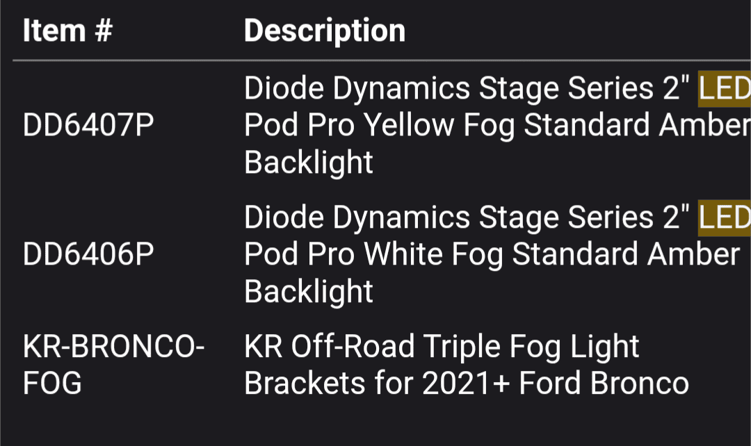 Ford Bronco Alternate Fog Pocket Solution Installed Screenshot_20211120-193147