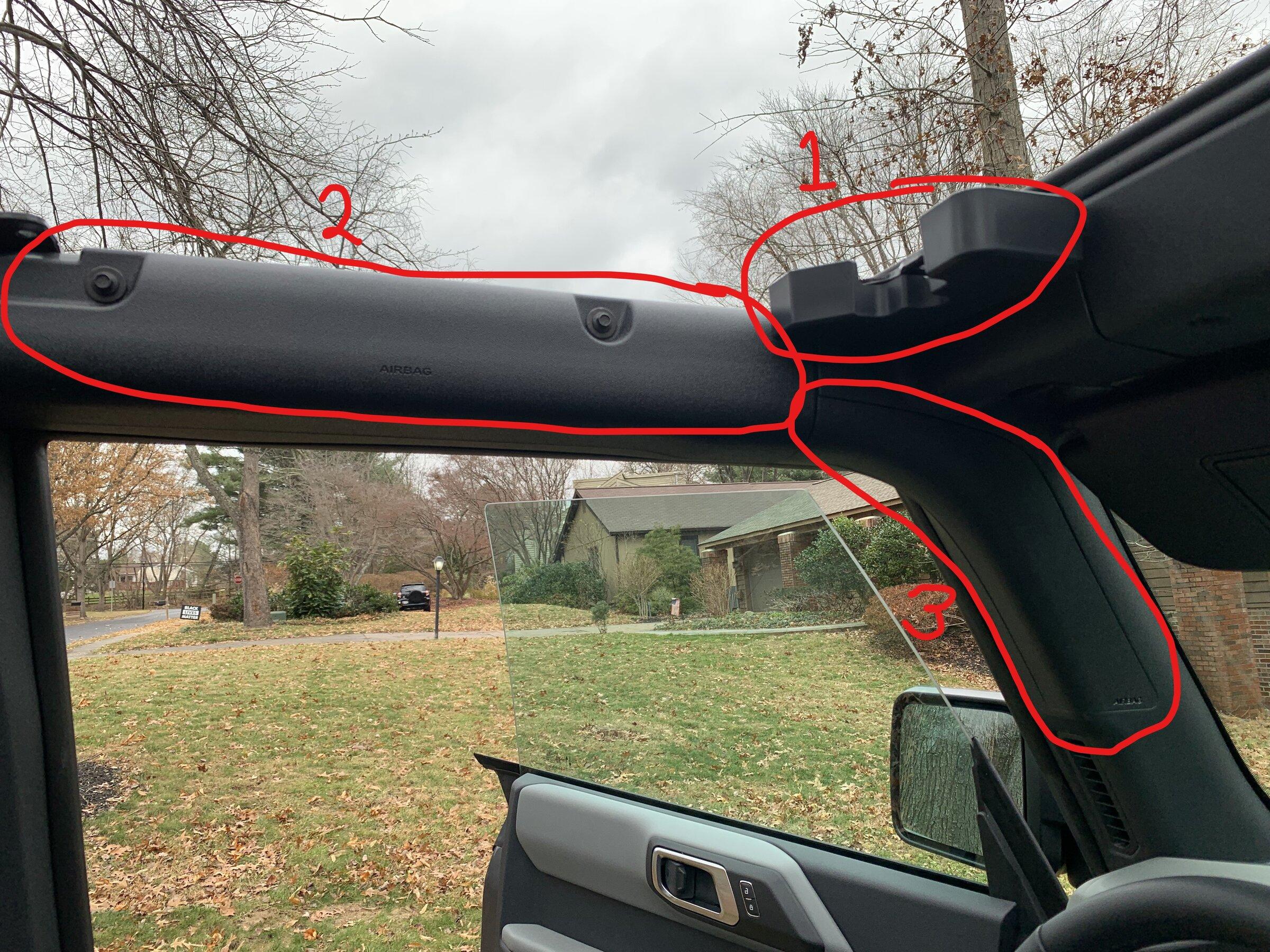 Ford Bronco Mobile Ham Radio Install - Yaesu FTM-300 Apillar-trim