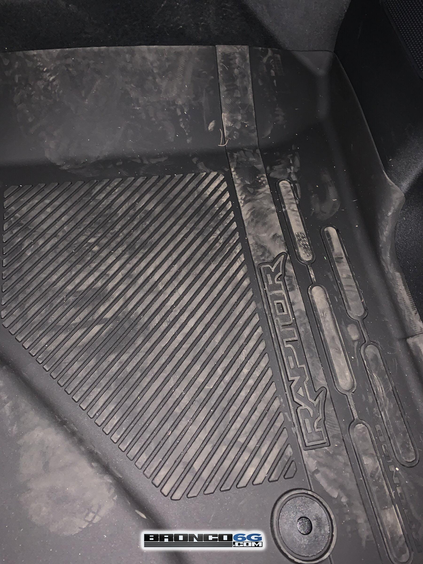Ford Bronco Bronco Raptor floor mats came in my 2021 Badlands Bronco Raptor Floor Mats Liners 1