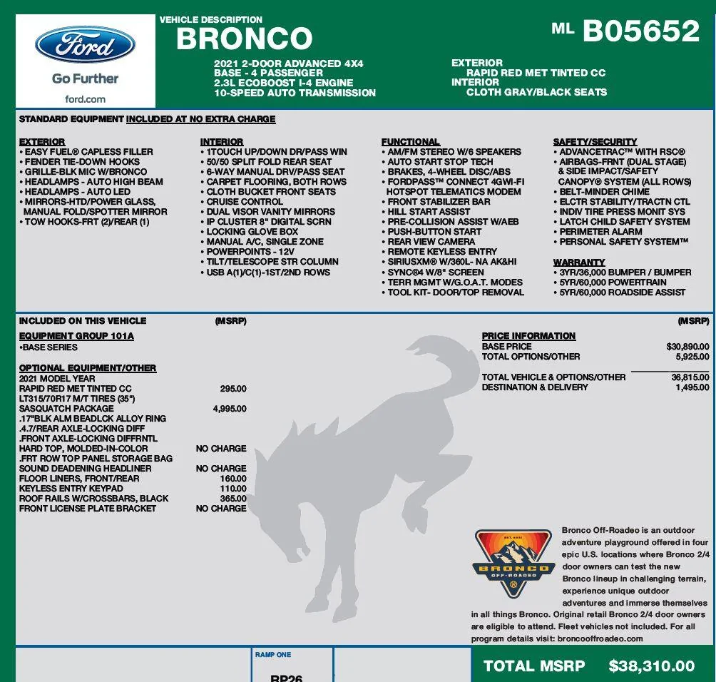 Ford Bronco Received My New Bronco DiDYGNk