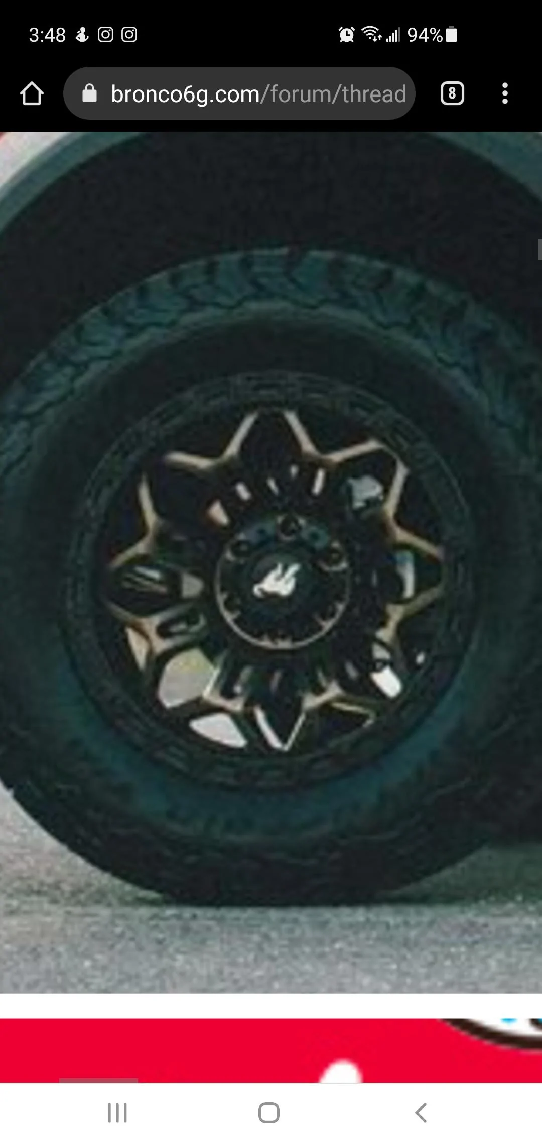 Ford Bronco Jake Owen's Bronco w/ Retro Stripes and Wheels/Tires Screenshot_20211223-034808_Chrom