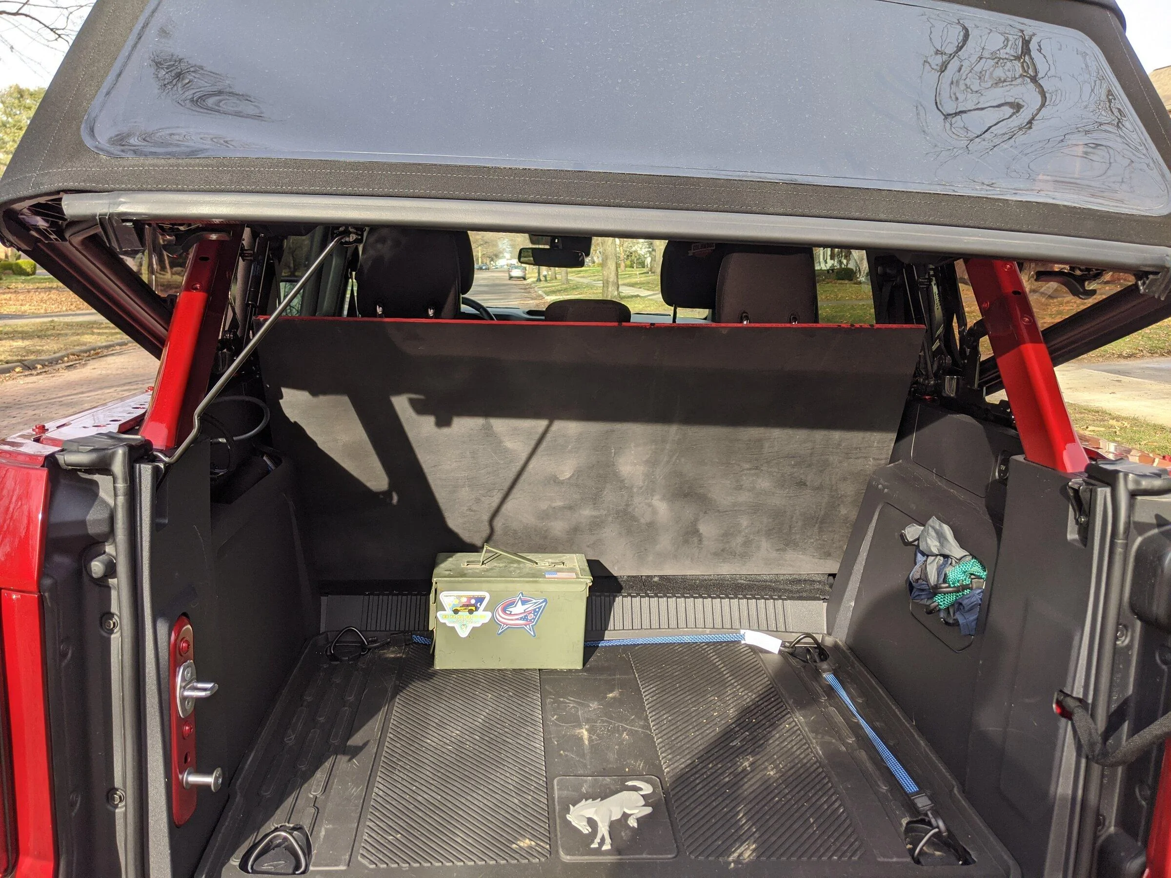 [DIY] $28 trunk storage shelf for 4 door Broncos. No cutting required ...