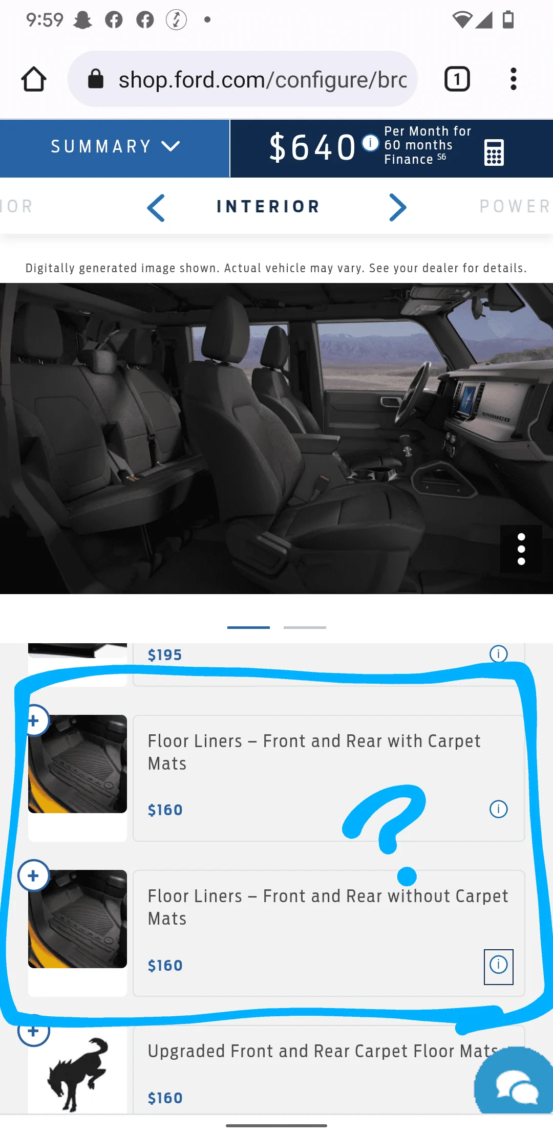 Ford Bronco Floor mat confusion - help! Screenshot_20211223-215905