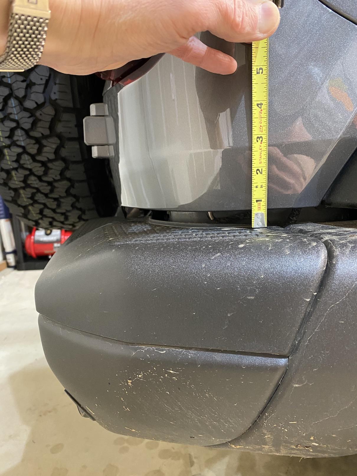 Ford Bronco Back bumper gap - 1 inch IMG_6347