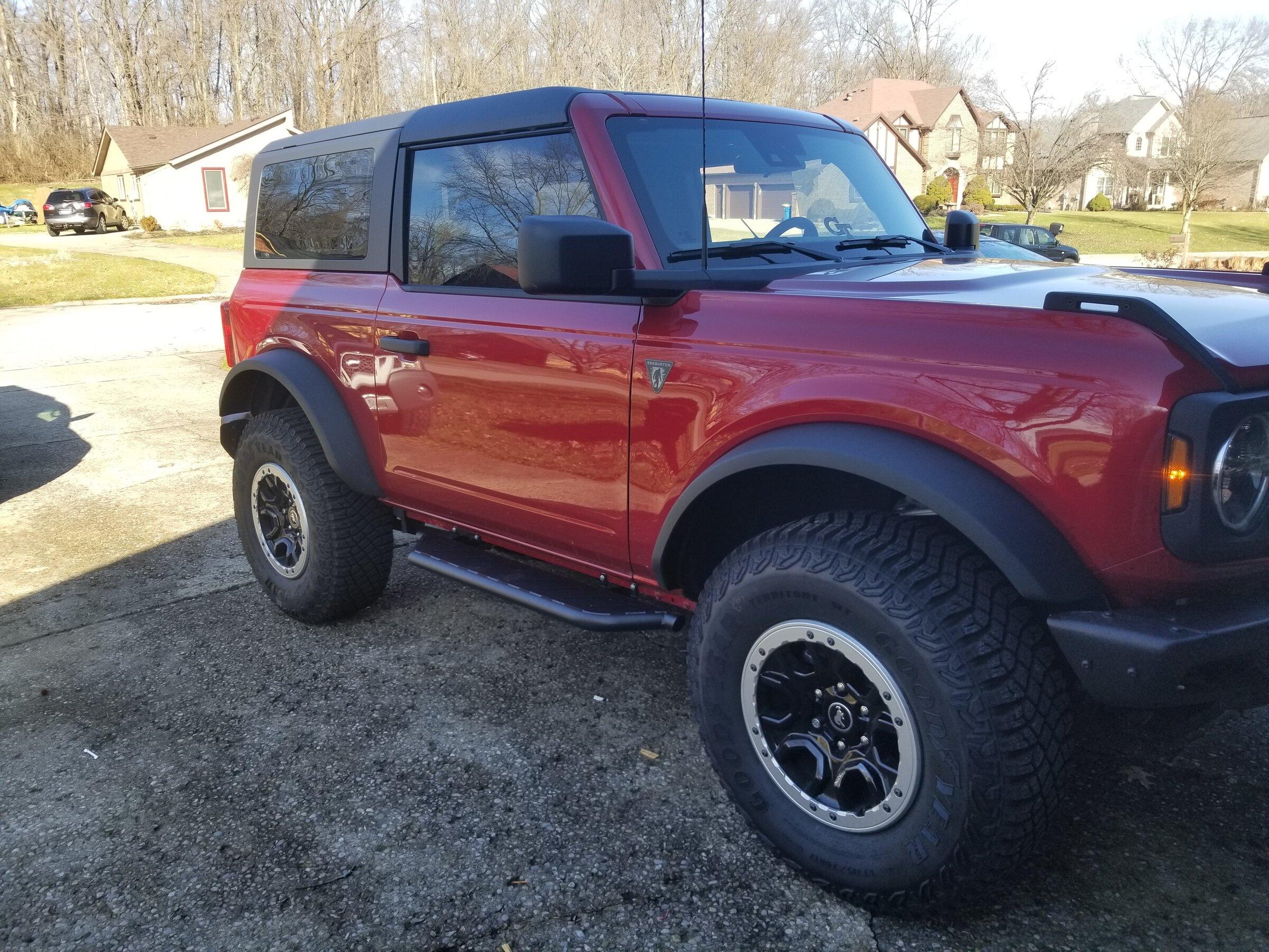 Ford Bronco Rock Rails, Side Steps, and Sliders. 20211226_115048