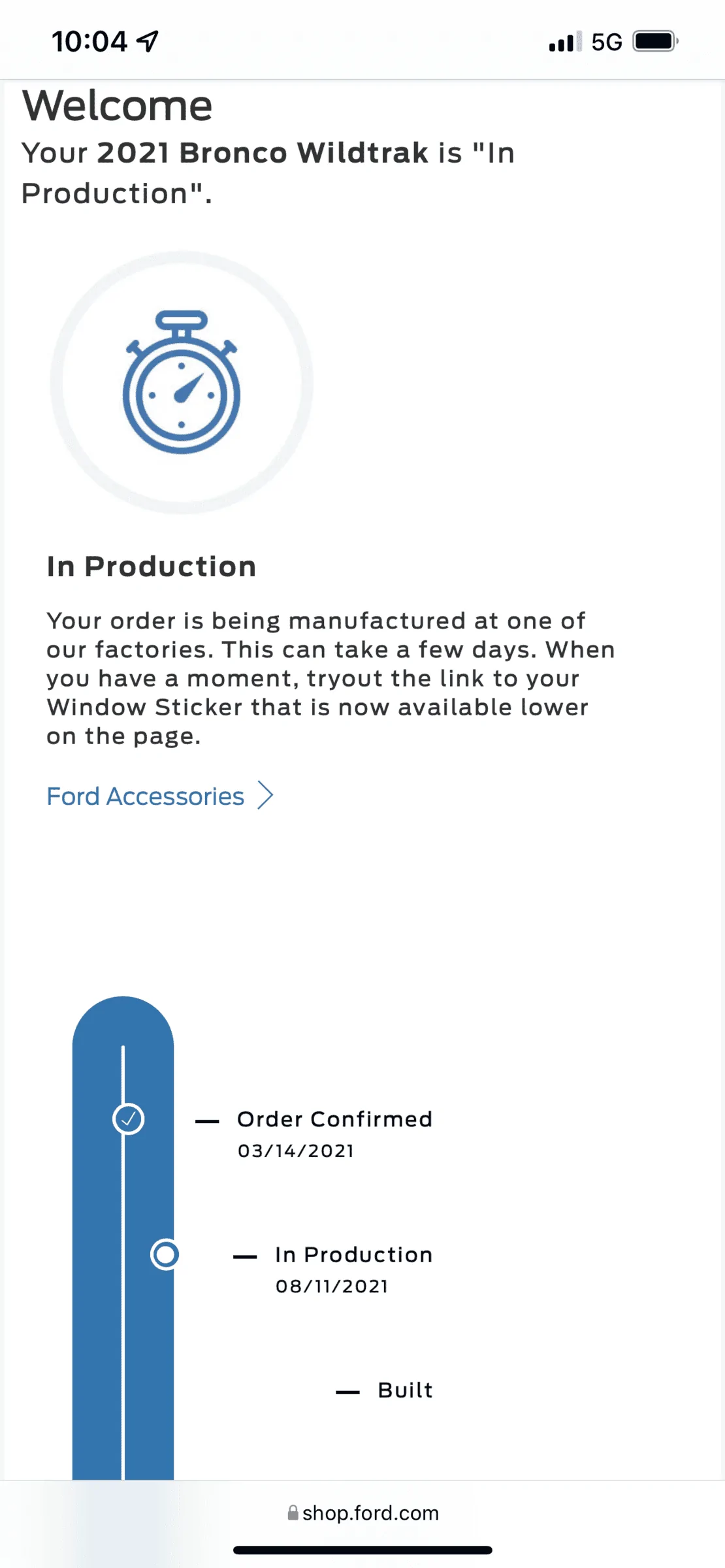 Ford Bronco In production since august AE2448D5-C495-4586-98B3-5D7E7C32ED9C