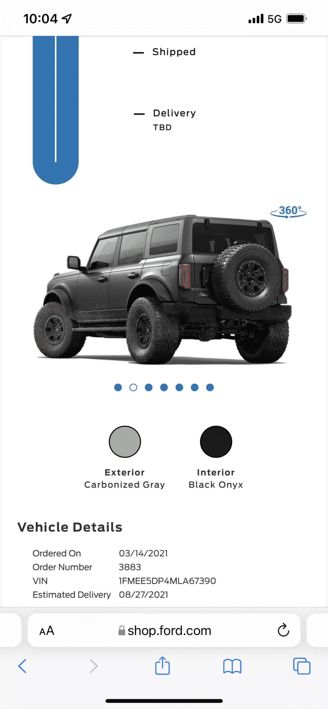 Ford Bronco In production since august 94669BEC-6BB4-46DF-A37A-C2B76ACB49EB