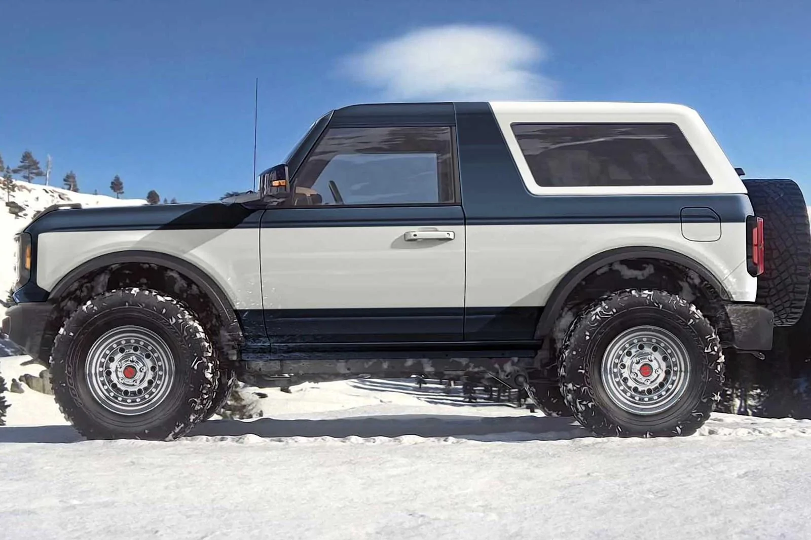 Ford Bronco Retro Bronco Graphics & Slant Back Top Renderings Bronco