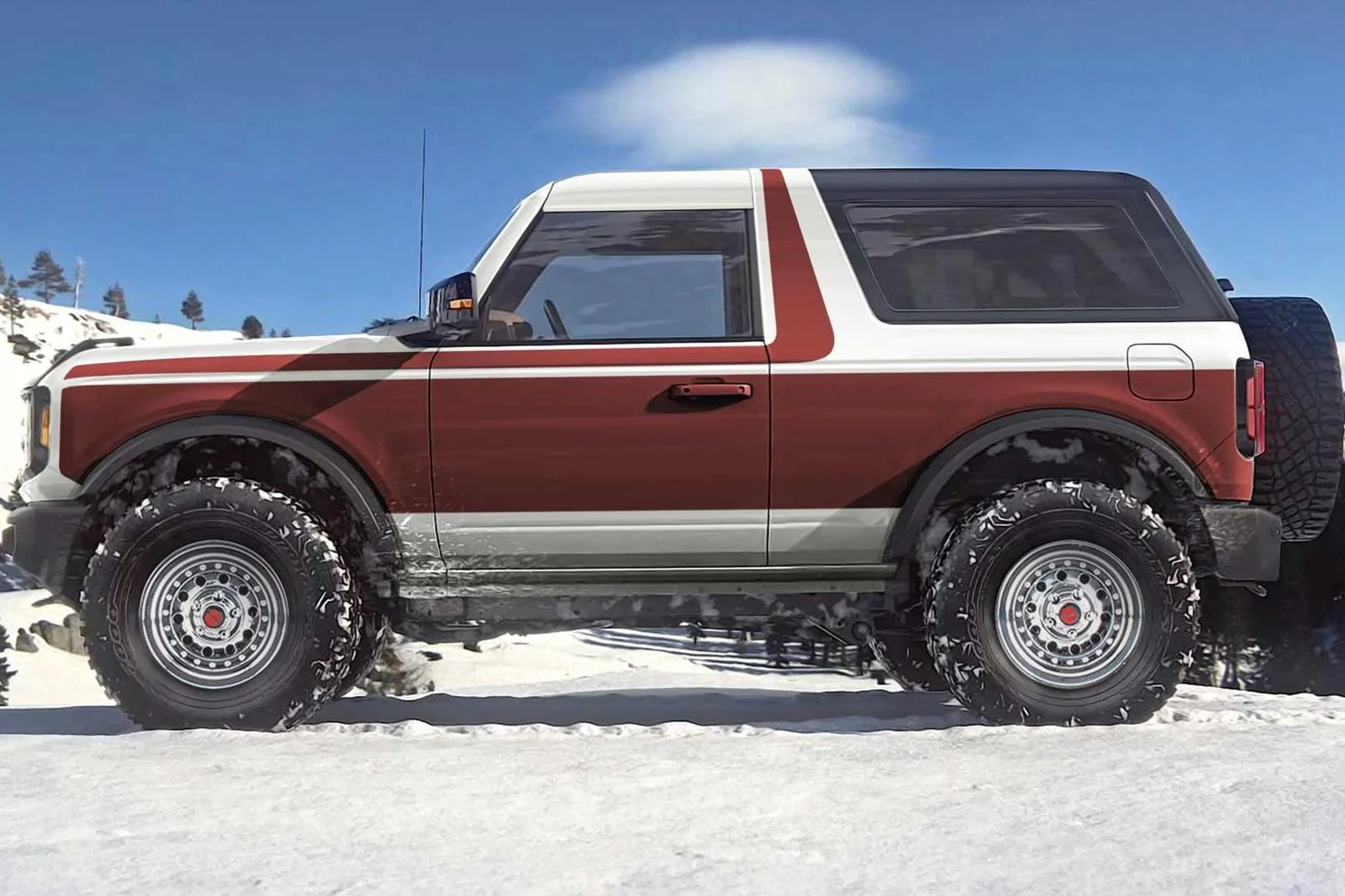Ford Bronco Retro Bronco Graphics & Slant Back Top Renderings 740039
