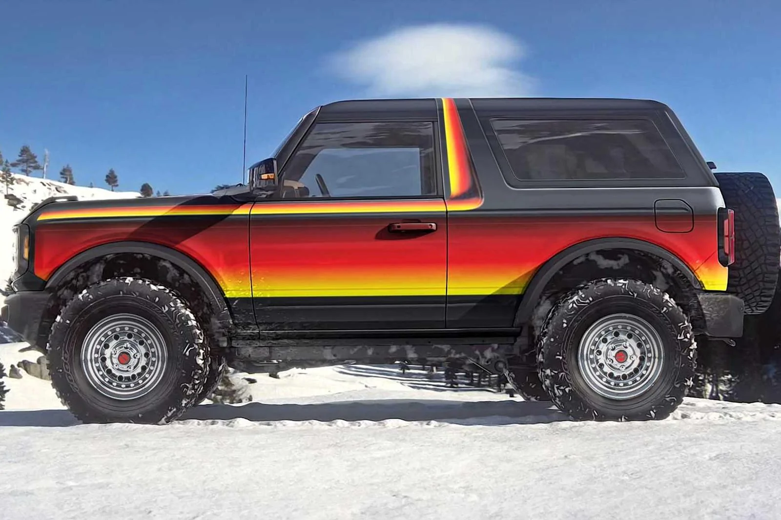 Ford Bronco Retro Bronco Graphics & Slant Back Top Renderings 740037