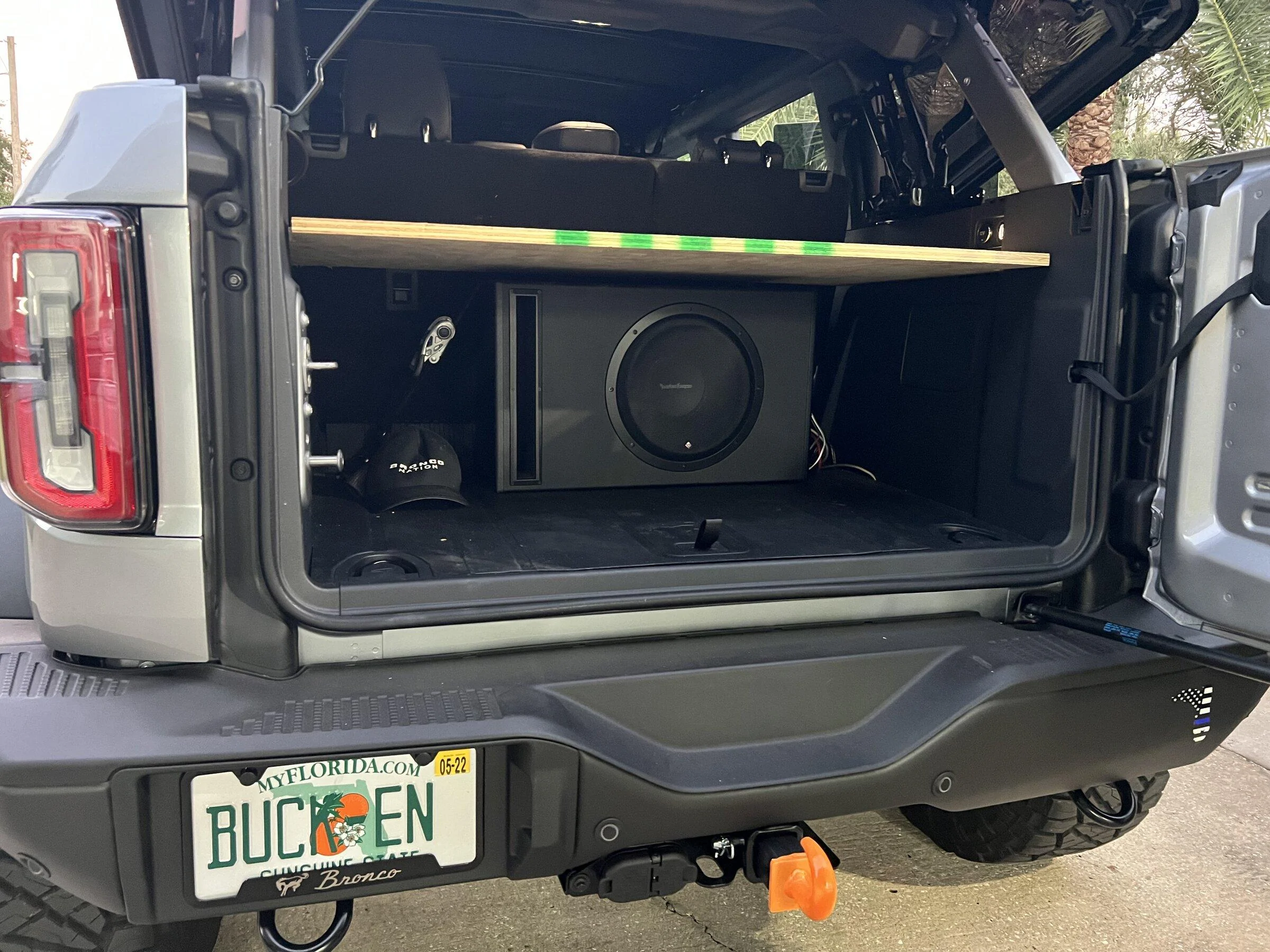 [DIY] $28 trunk storage shelf for 4 door Broncos. No cutting required ...