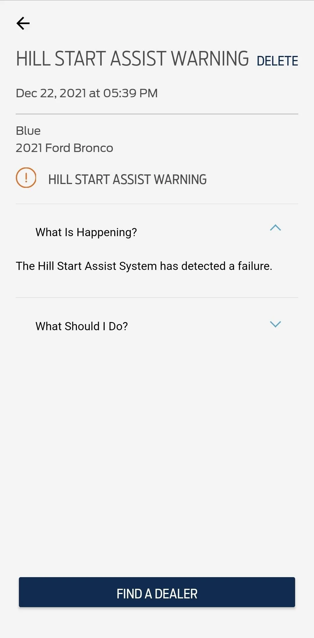 Ford Bronco Hill Start Assist Warning Screenshot_20211229-205844_FordPass