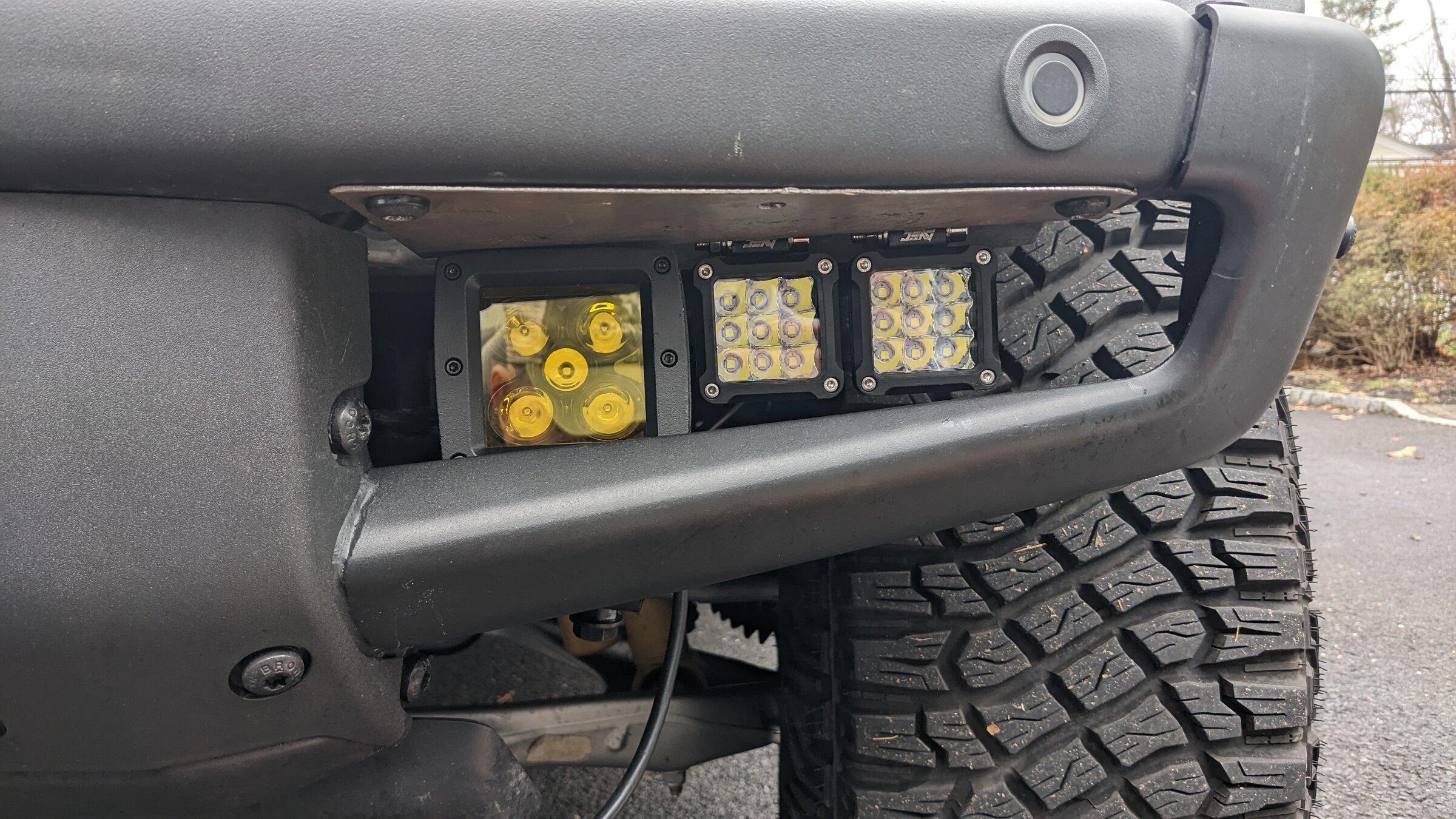 Ford Bronco DIY Budget Bumper Pocket Light Setup PXL_20211231_181303758