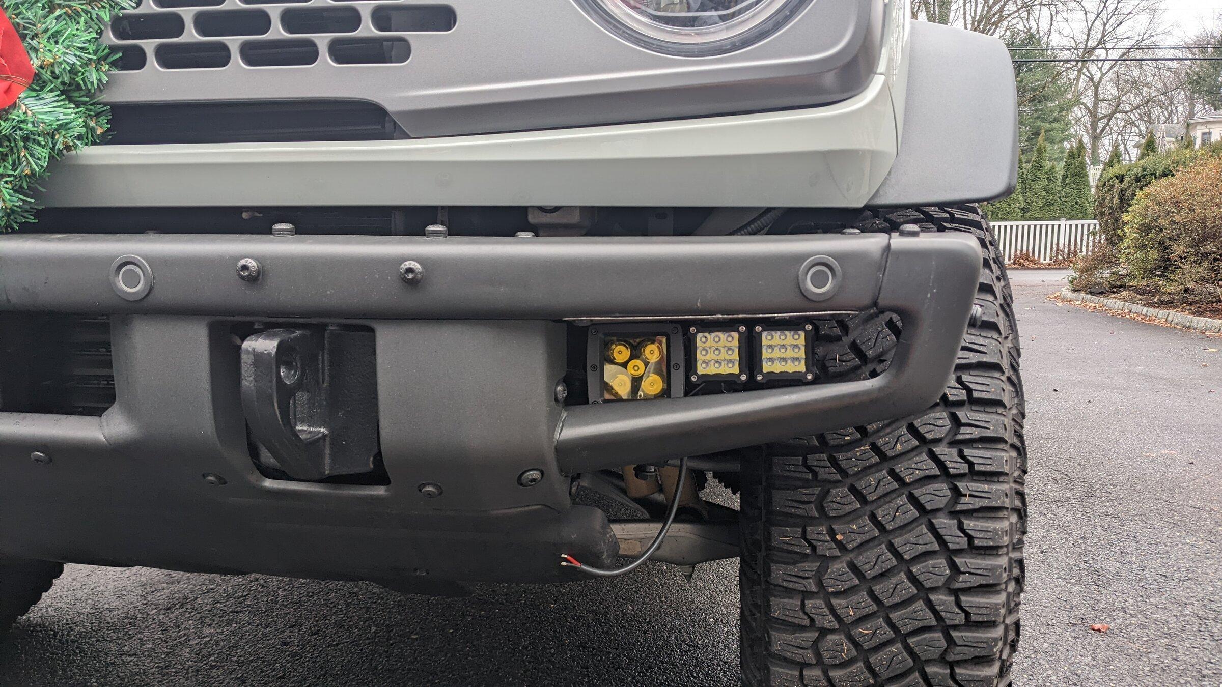 Ford Bronco DIY Budget Bumper Pocket Light Setup PXL_20211231_181258253