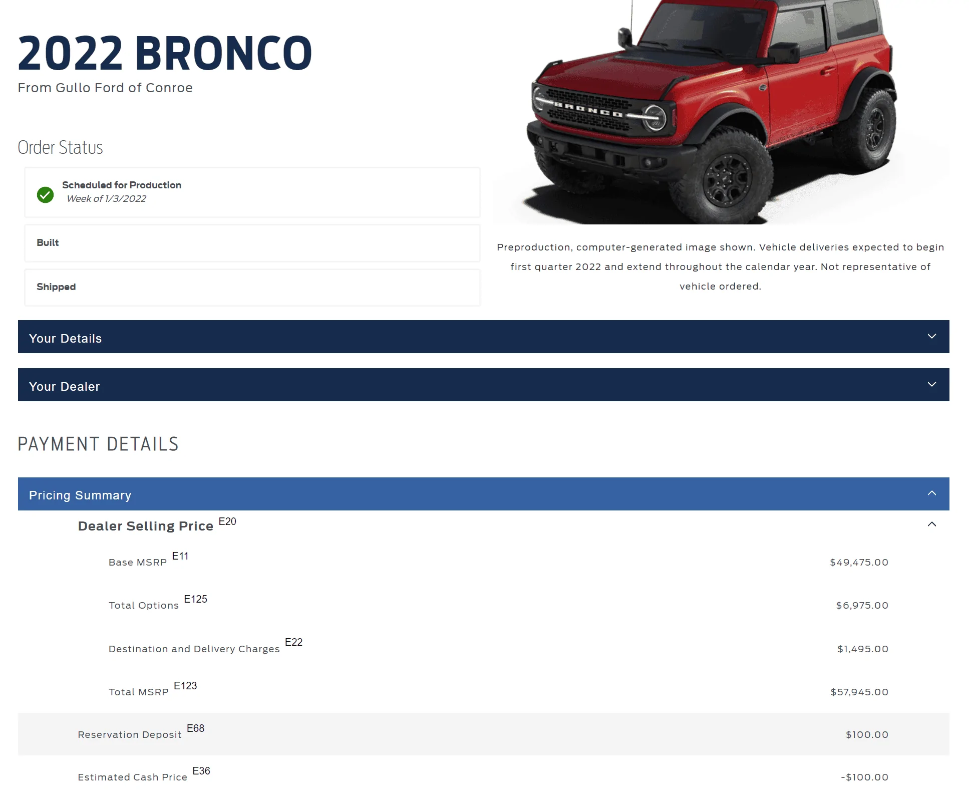 Ford Bronco 🛠 1/3/22 Build Week Group 1641341056502