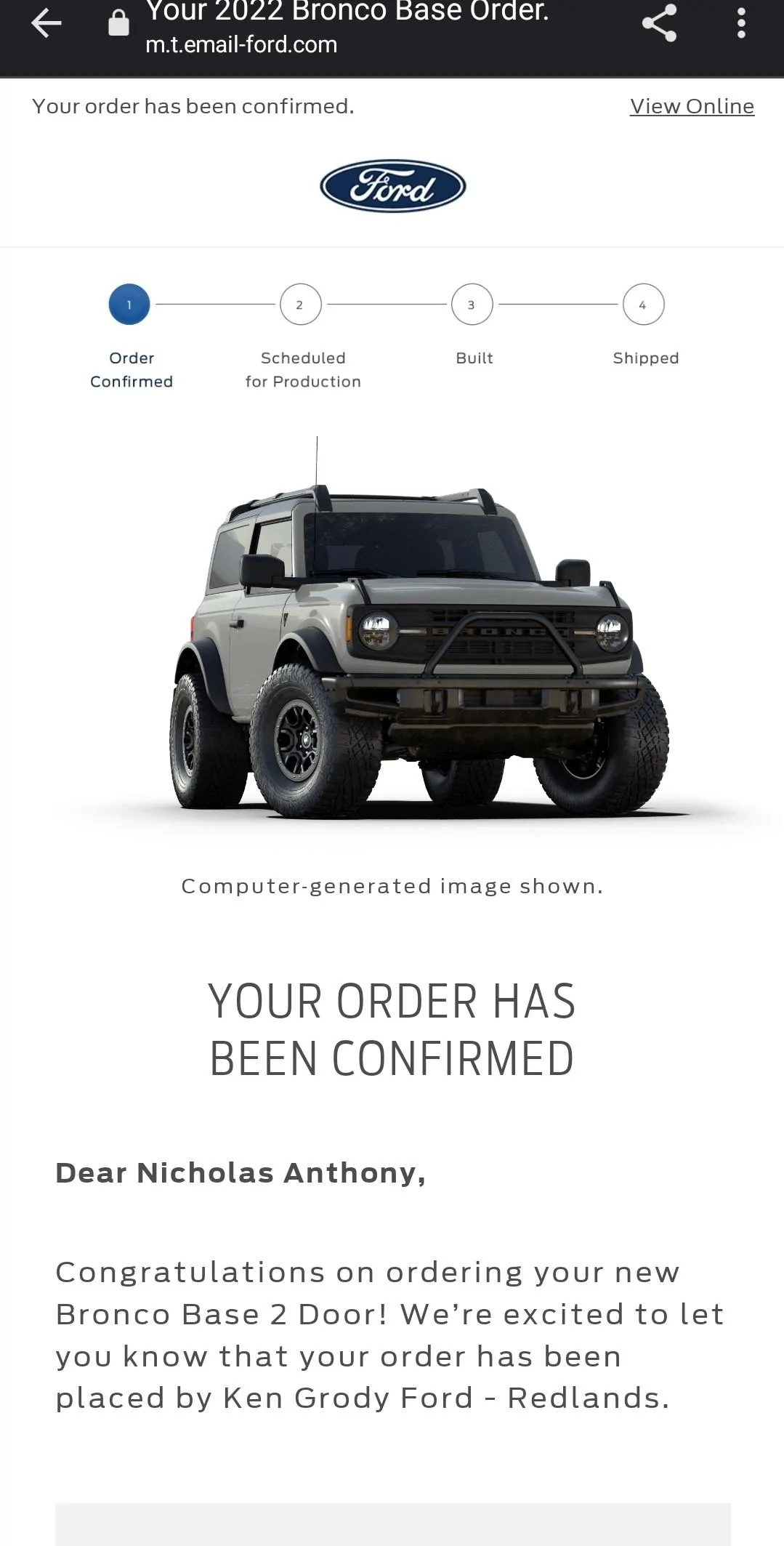 Ford Bronco How long does it take? Screenshot_20220104-212450_Gallery