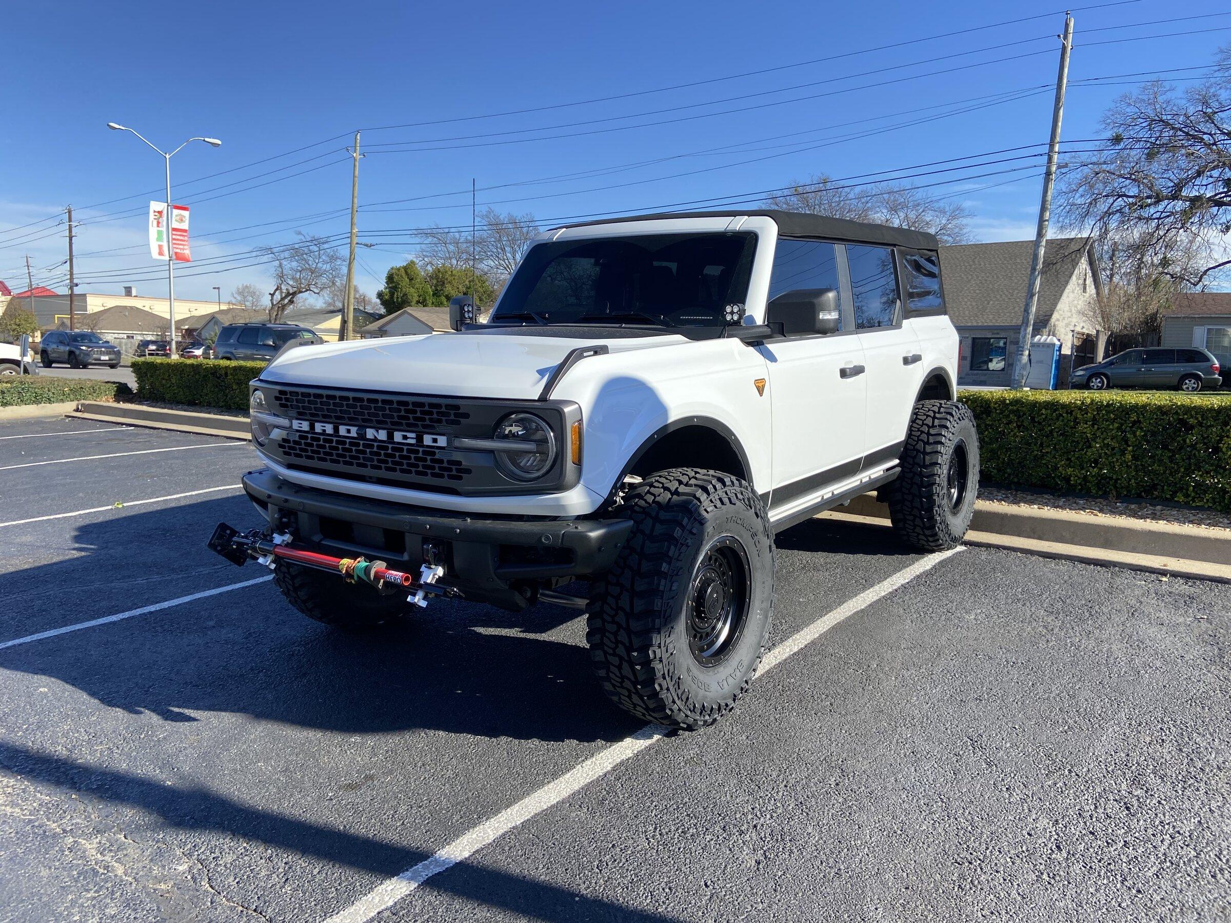Ford Bronco My 2021 Badlands: 3" lift, fender delete, 37" Mickey Thompson MT, 17" Panzer wheels IMG_8383