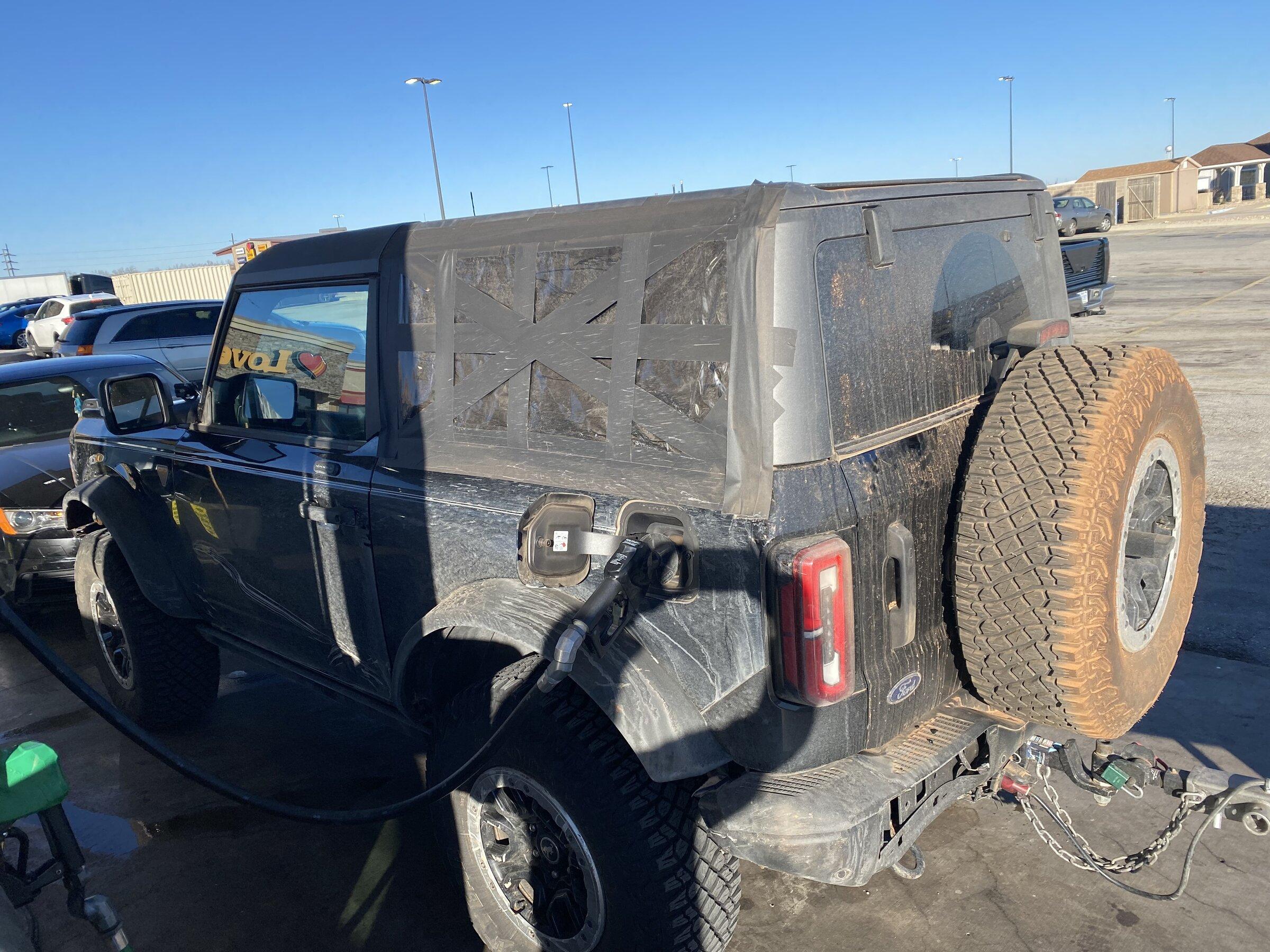 Ford Bronco Oh Sh!$  2 Door Bronco with custom glass hardtop rolls over on trail BC8A1F2B-26CE-42BB-A696-978BD6F1B005