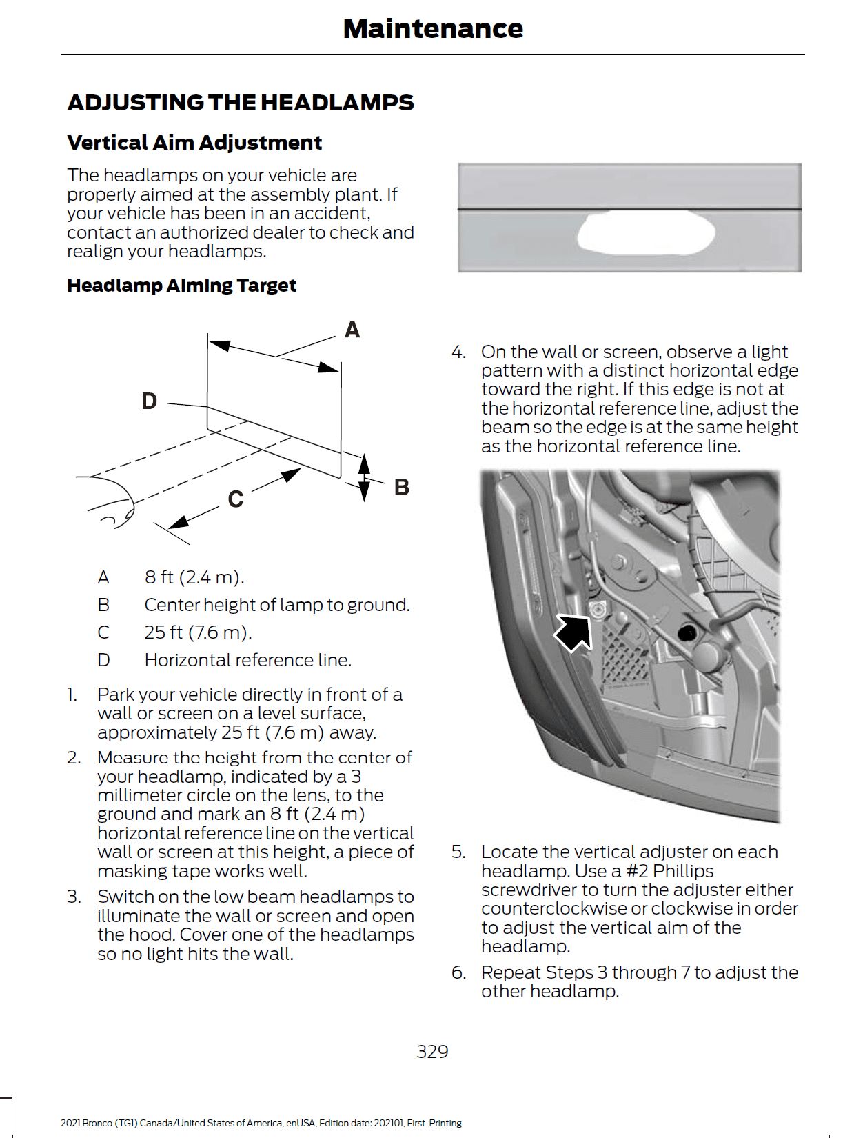 Ford Bronco Adjusting headlights after a lift? What method? 1641491513830