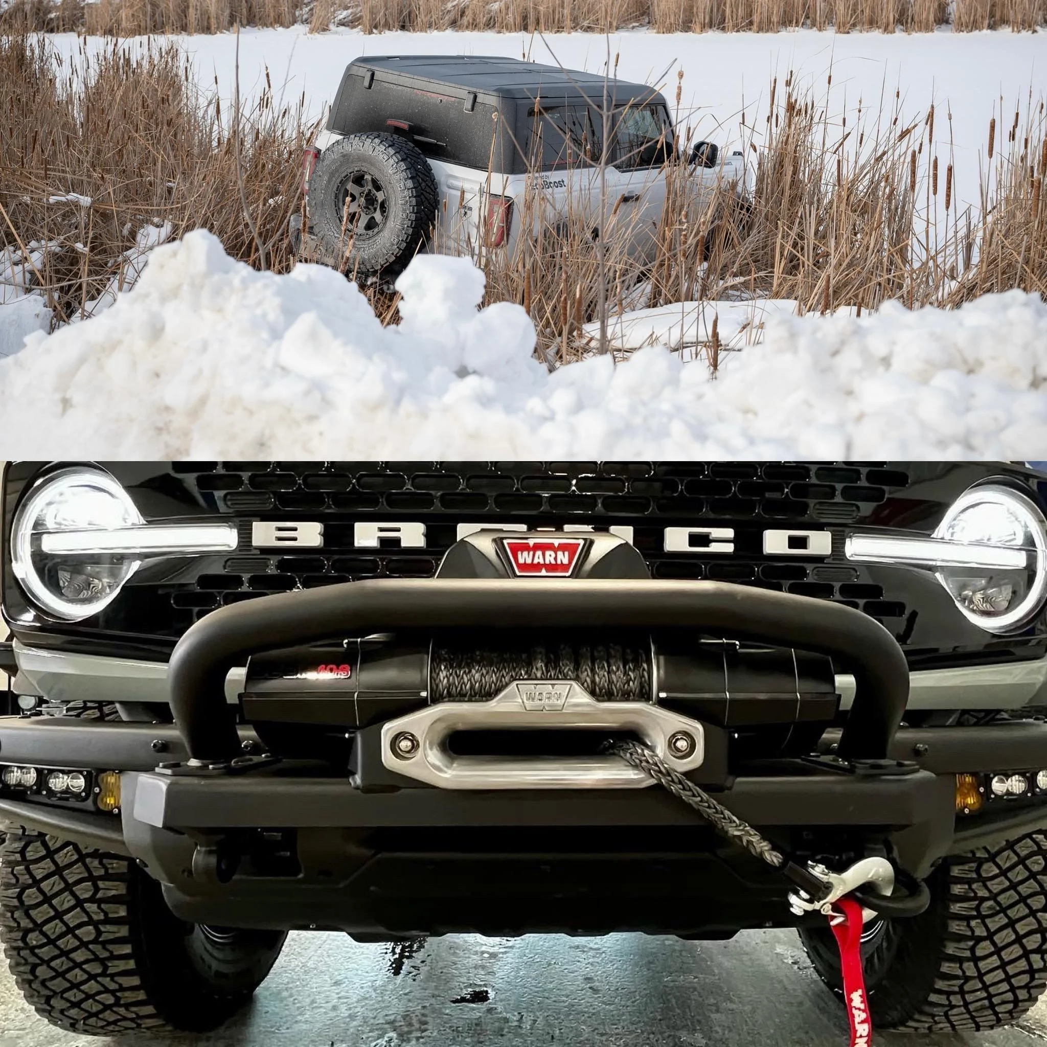Ford Bronco 🚨 21' Bronco on ICE: Warn Winch to the Rescue🚨 C7F8D3DC-735B-4C9A-822A-51171511D1B3